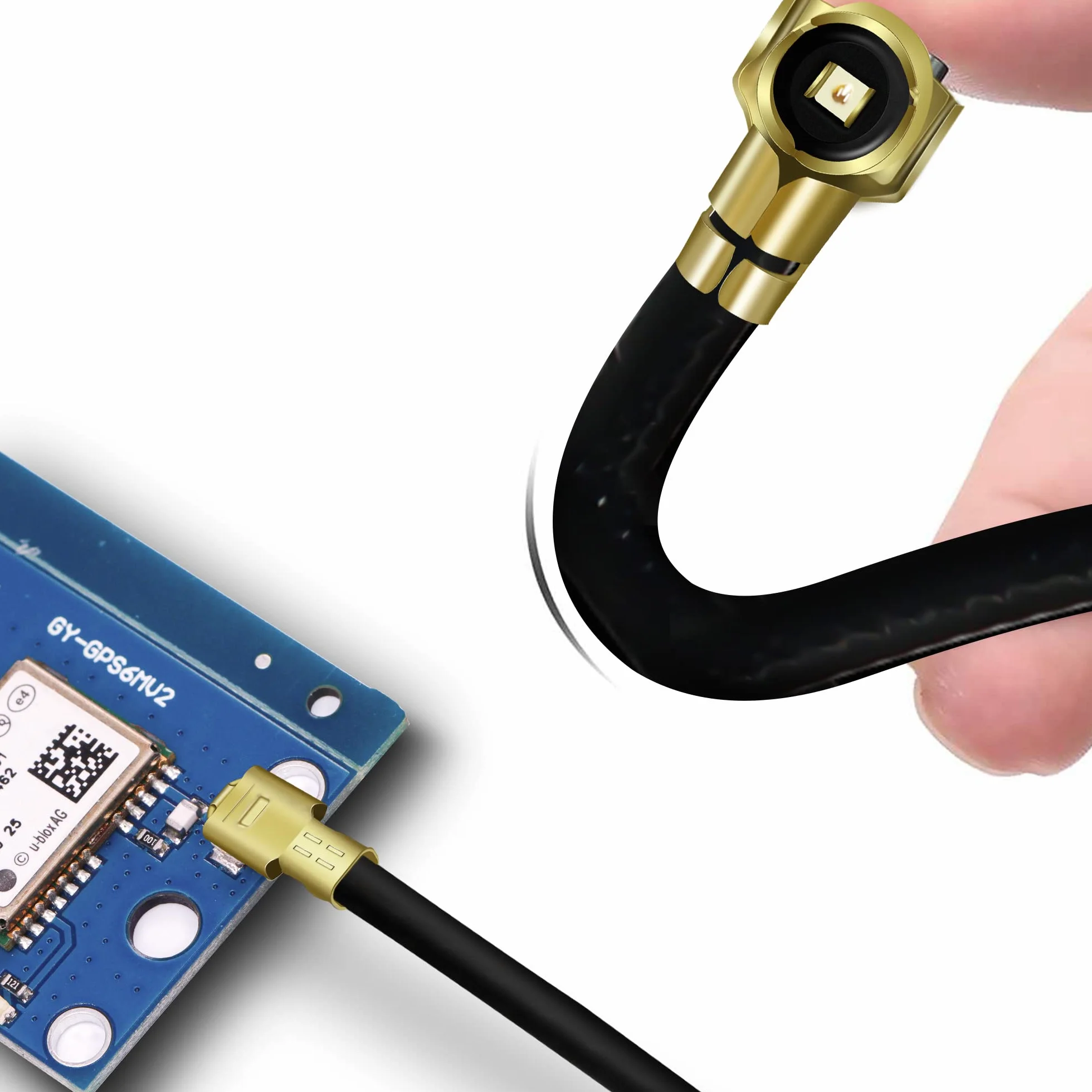 TUOLNK Gniazdo SMA na U.FL IPX Kabel Koncentryczny Bulkhead Pigtail WiFi 0,81 mm 12 cali (30 cm) 5 sztuk