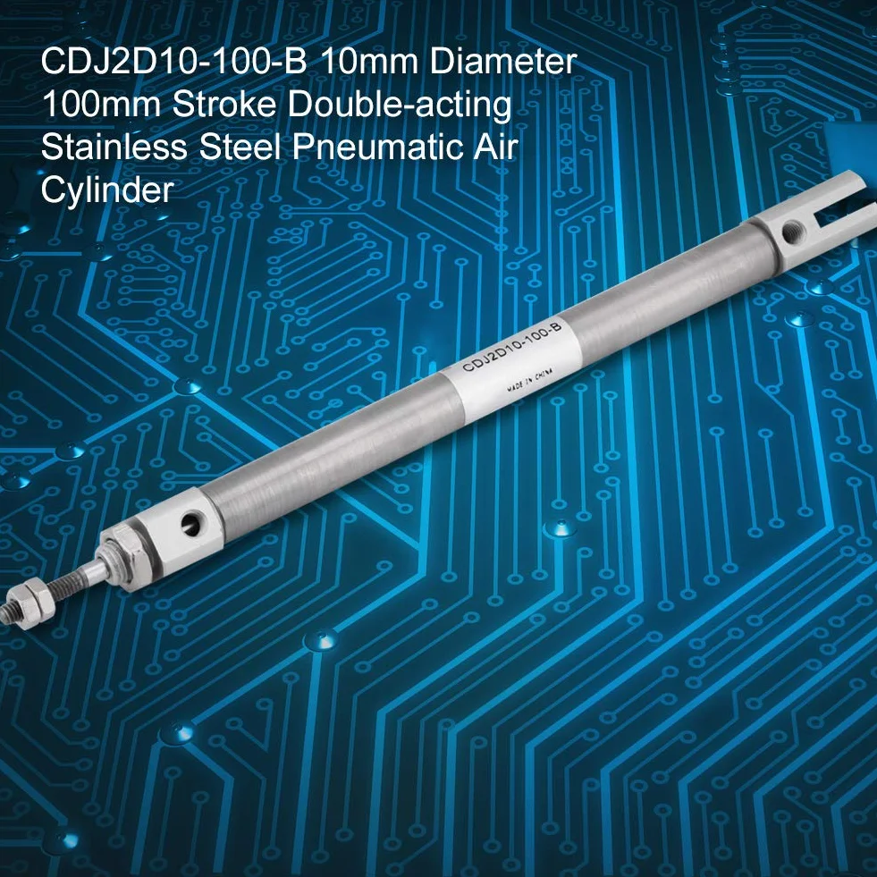 Mini Siłownik Pneumatyczny Siłownik Pneumatyczny Typu Ze Stali Nierdzewnej Cdj2D10-100-B 10 Mm Otwór 100 Mm Skok Siłownik Pneumatyczny Dwustronnego Działania