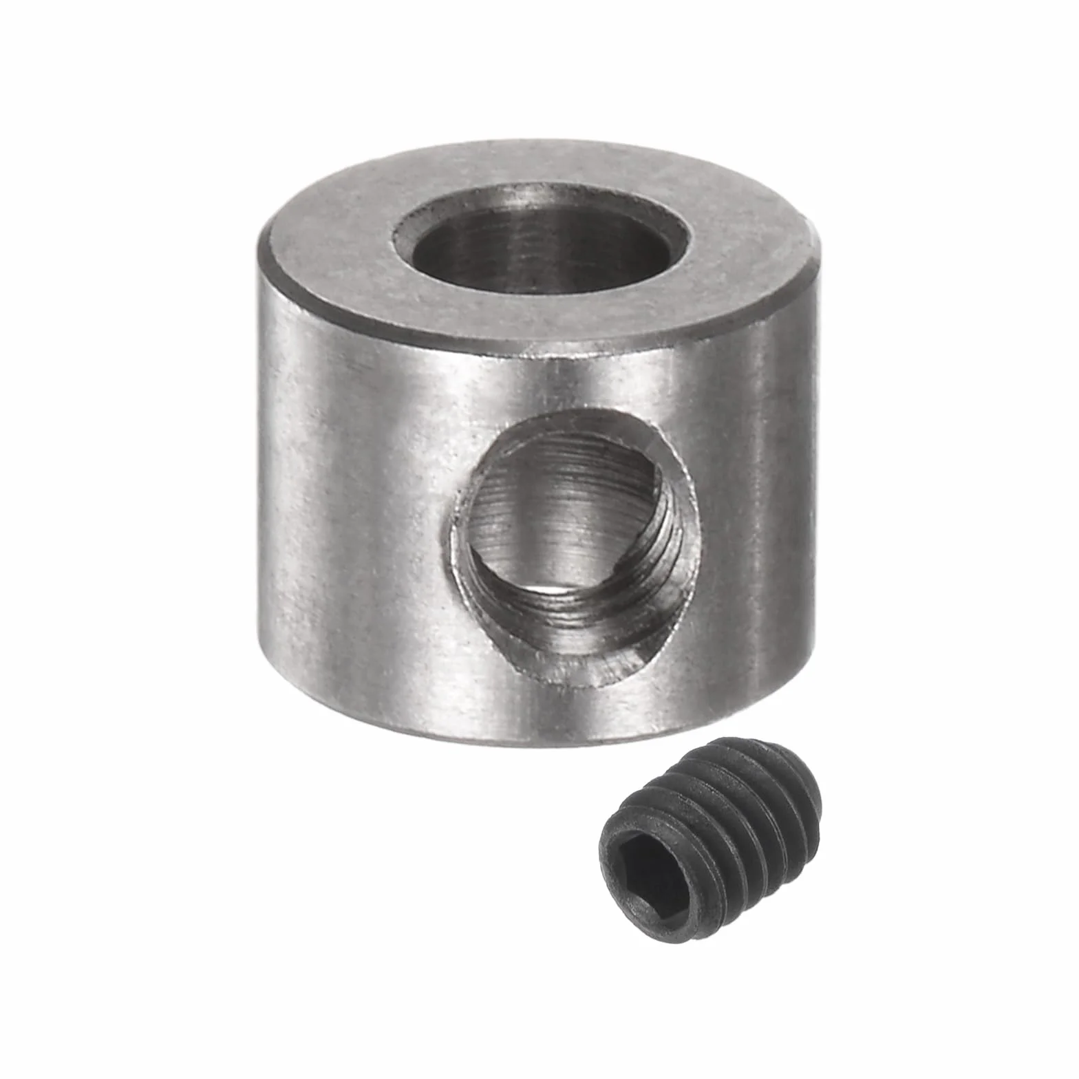 sourcing map 10-częściowy zestaw kołnierzy śrubowych 4 mm otwór kołnierz ze stali nierdzewnej, średnica zewnętrzna 9 mm, szerokość 7 mm, kołnierz koła