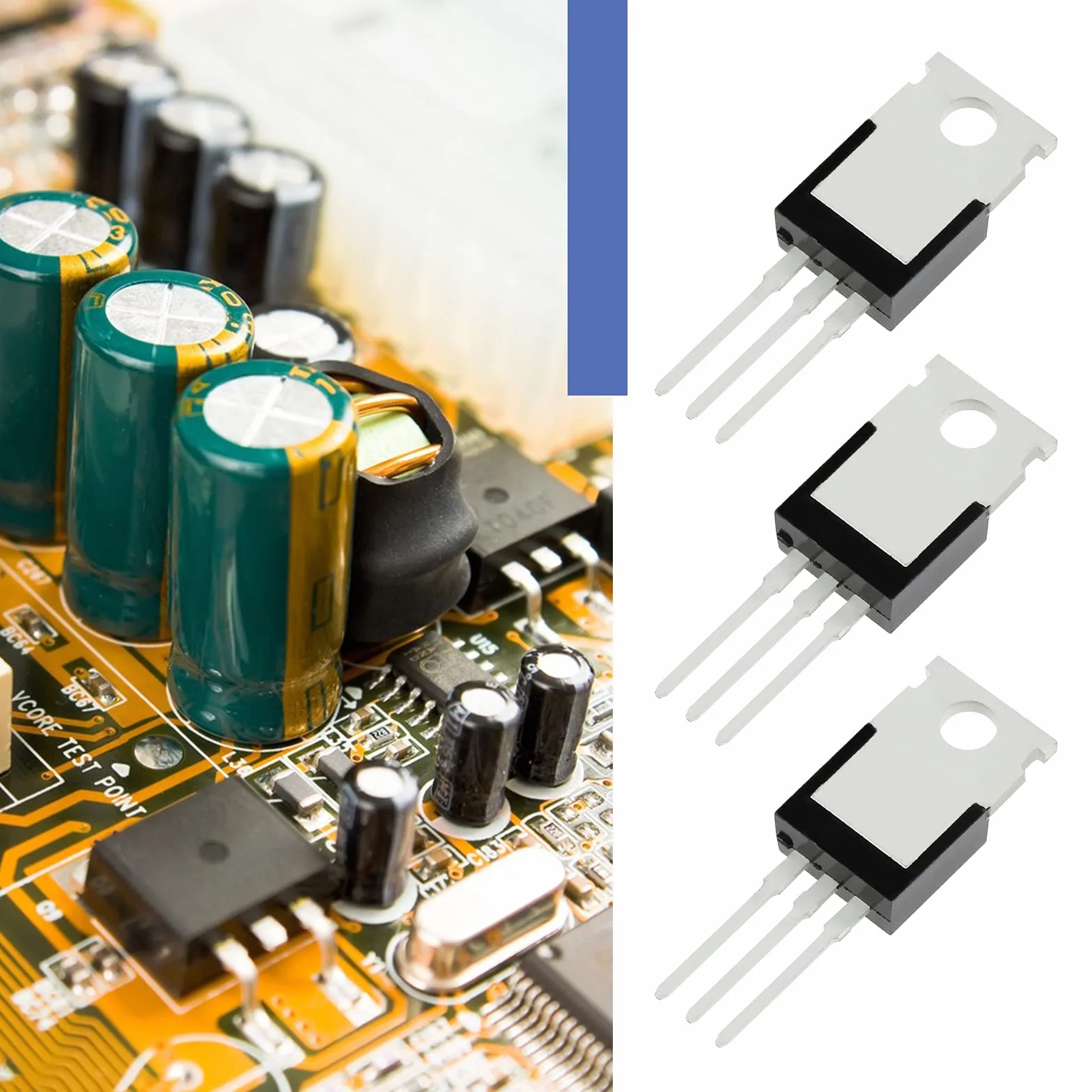 ECSiNG 10 x N-kanałowy tranzystor MOSFET IRF540N ESD znamionowy TO-220 33 A 100 V 3-pinowy międzynarodowy prostownik do przemysłu domowego i majsterkowania