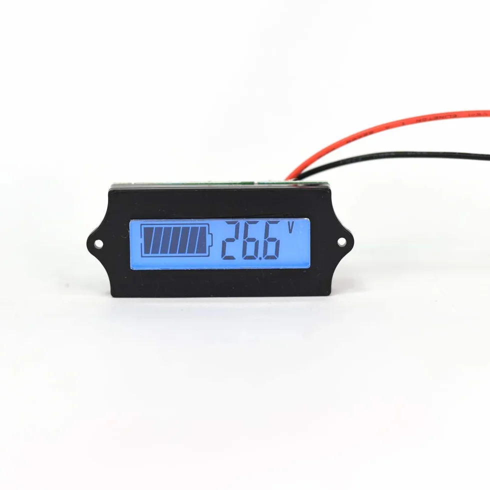LCD litowo-żelazny fosforan bateria LiFePO4 kwasowy ołowiowy wskaźnik pojemności baterii litowej cyfrowy woltomierz tester 12 V (niebieskie światło)
