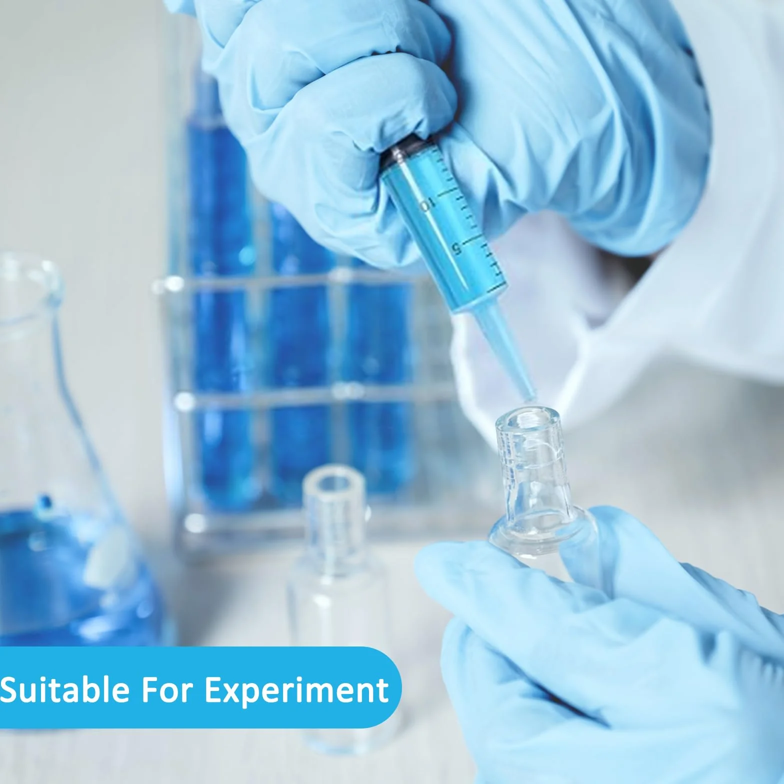 Zestaw 3 strzykawek 60 ml z tworzywa sztucznego sterylne do laboratoriów