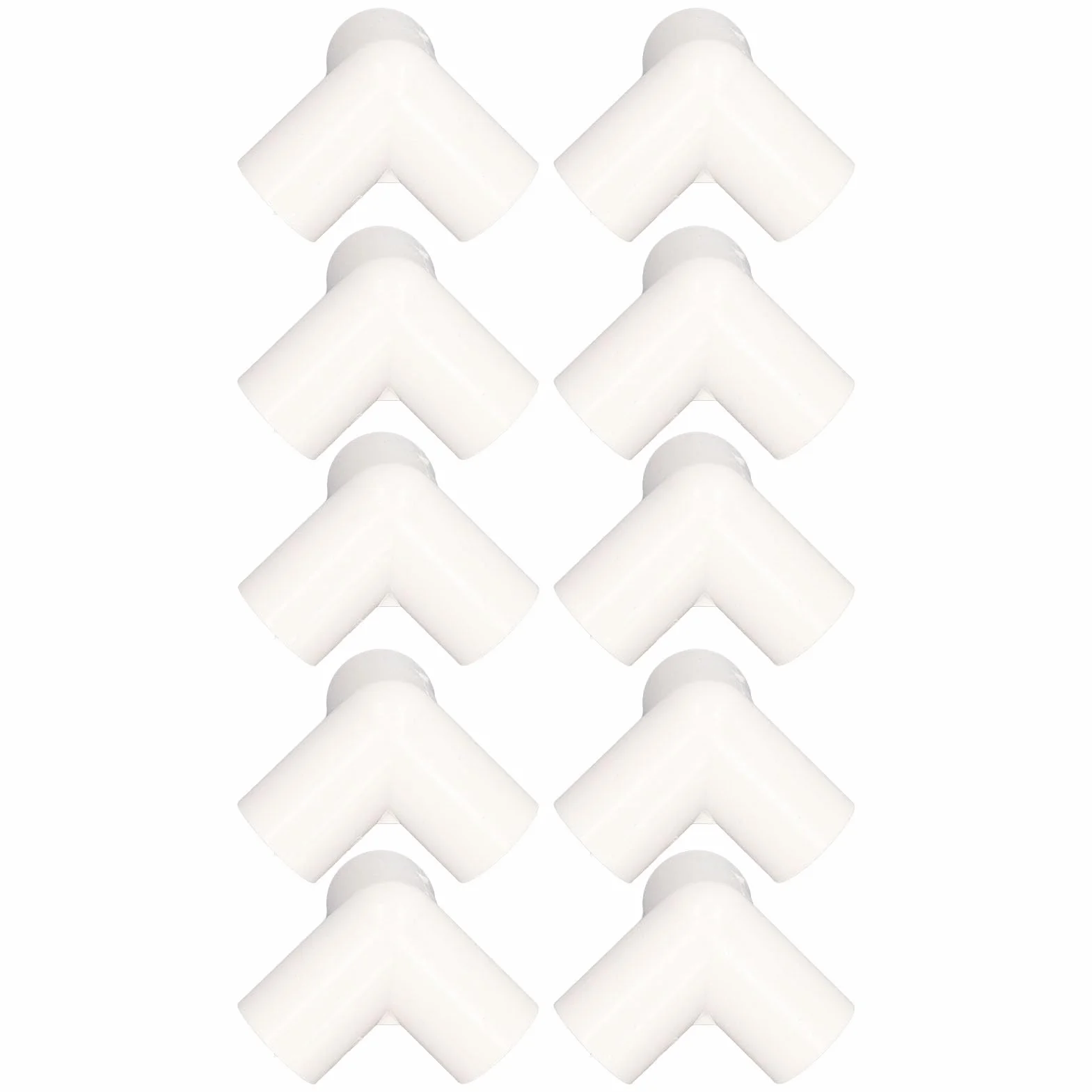 3 Way PVC Pipe Fittings | 10PCS 25mm Tee Elbow Connector | 90 Degree Corner Fitting for Furniture/Greenhouse/Water Pipes | Sturdy Plastic (White)