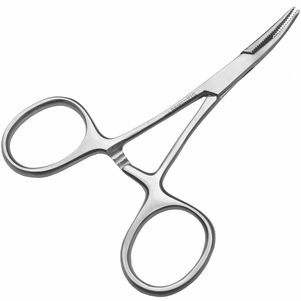 Mini zacisk ze stali nierdzewnej 9,5 cm zakrzywiona końcówka