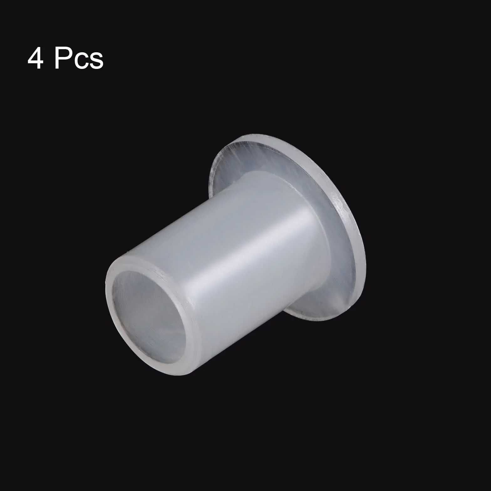 QUARKZMAN 4 szt. tuleja kołnierzowa łożysko 10,1 mm otwór 13 mm AD 20,5 mm długość nylonowe tuleje do wałka białe