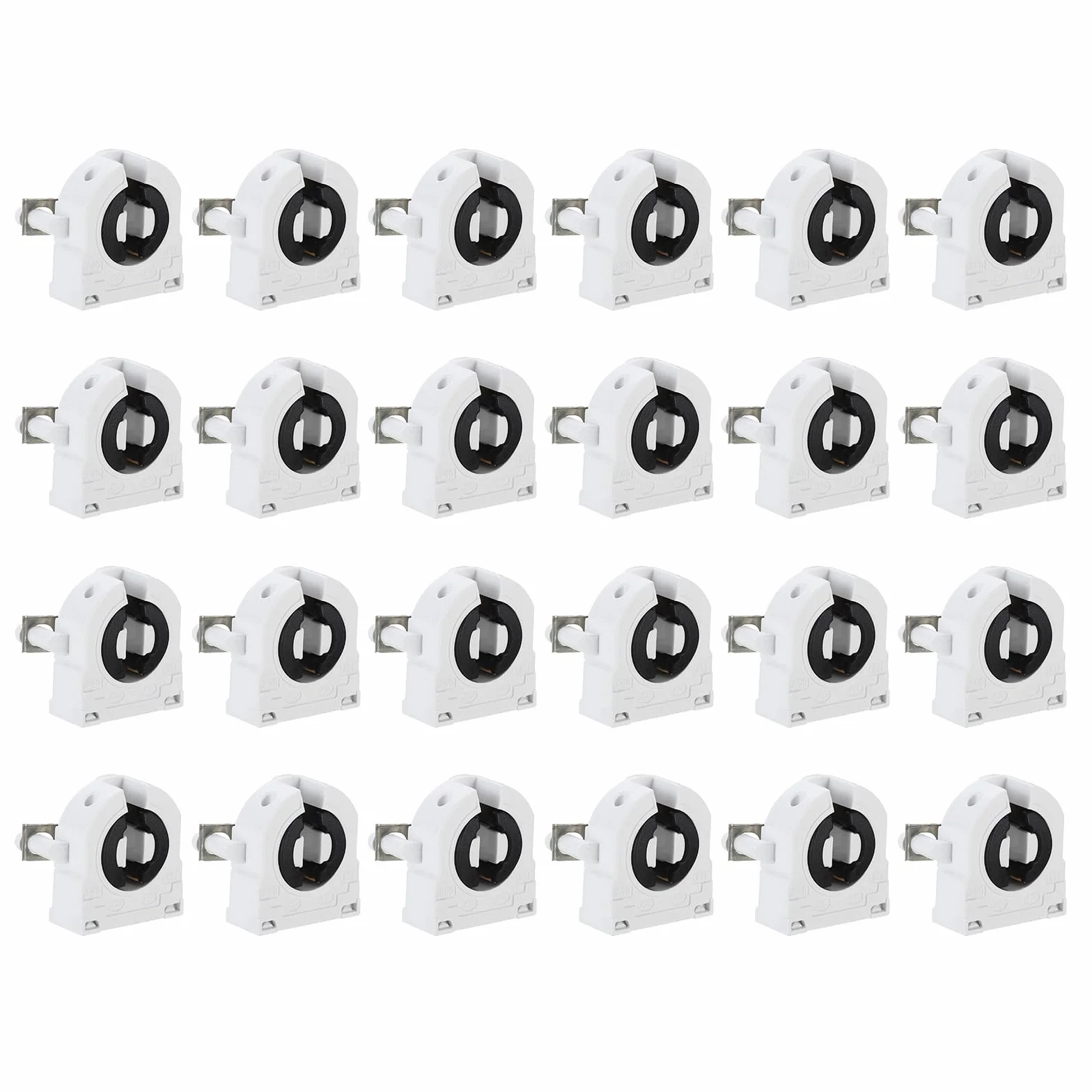 PATIKIL T8 uchwyt do świetlówki G13 oprawka LED 250 V obrotowy 27 x 31 x 18 mm 24 sztuki