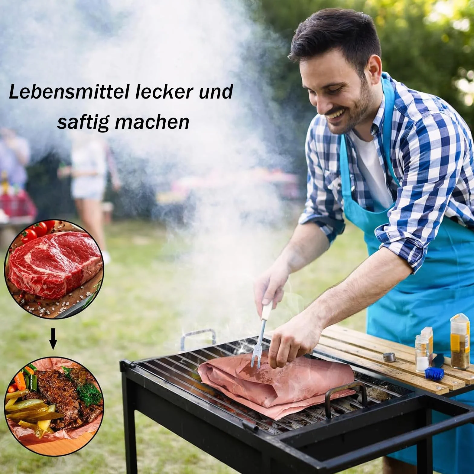 Papier rzeźniczy CALLYSONIC 30 cm x 10 m do wędzenia BBQ
