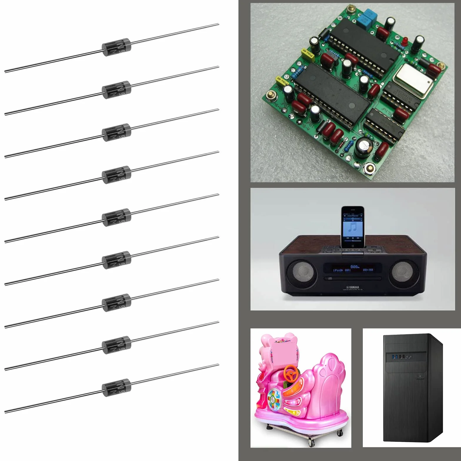 100 szt. 1N5819 Diody Schottky 1 A 40 V Diody prostownika bariery Schottky'ego komponenty elektroniczne do obwodu ładowarki paneli słonecznych, rozwój produktu