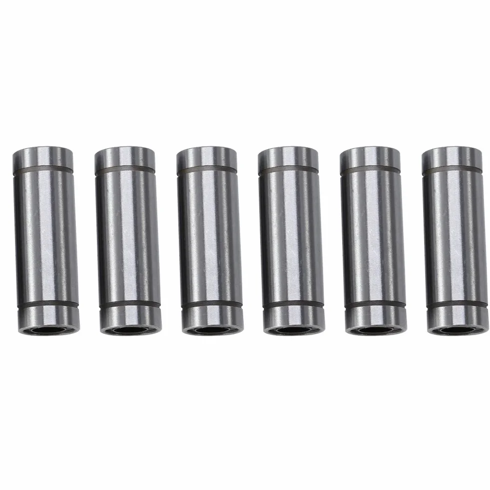 6 szt. LM8LUU łożyska liniowe CNC liniowy ruch kulkowy tuleja dwustronna gumowa uszczelniona do drukarki prętowej 8 mm