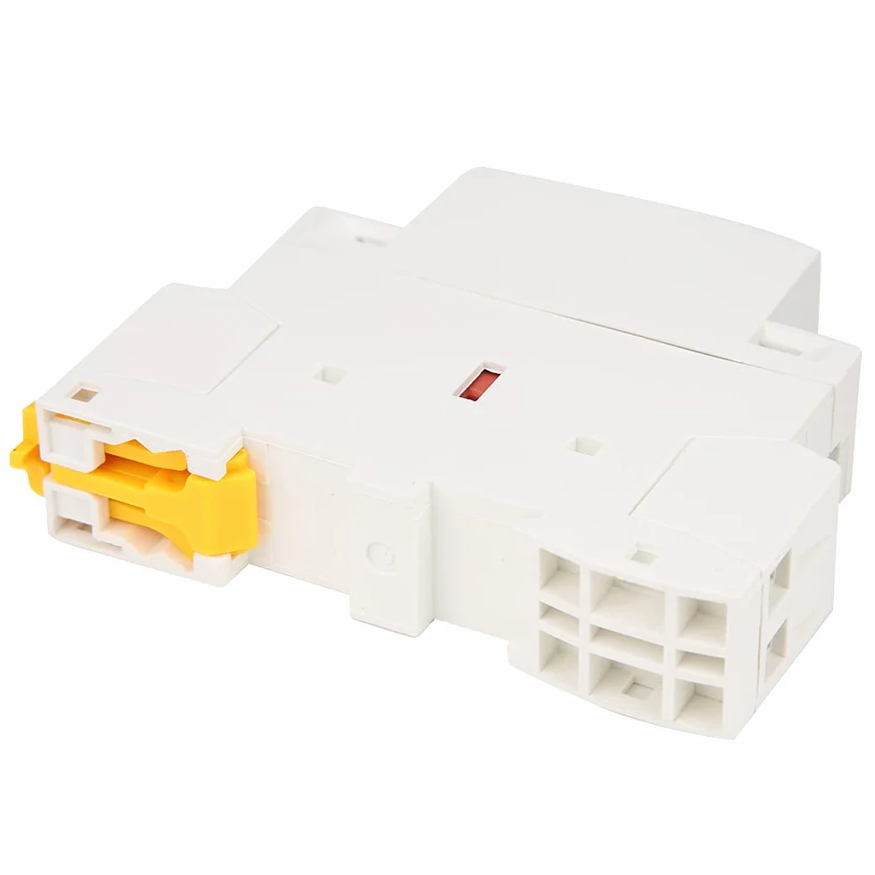 Stycznik AC na szynę DIN 220 V 50 Hz z Ręcznym Przełącznikiem Sterującym, oszczędność Energii, Cicha Praca, Niezawodne Przełączanie do Użytku Domowego (2NC)