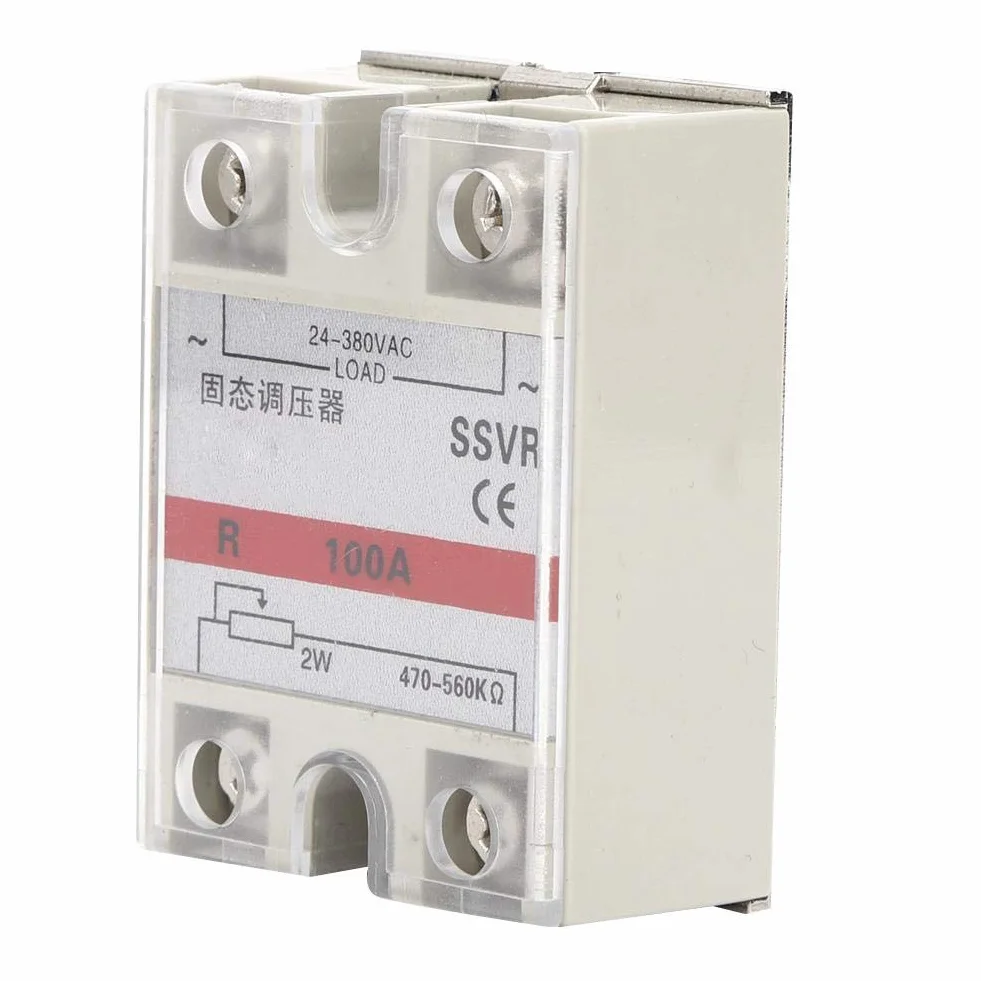 Regulator napięcia półprzewodnikowego, SSVR-100-VA niskoczęstotliwościowy przekaźnik półprzewodnikowy 24-380VAC instalacja śrub 100A 470-560KΩ/moduł 2W