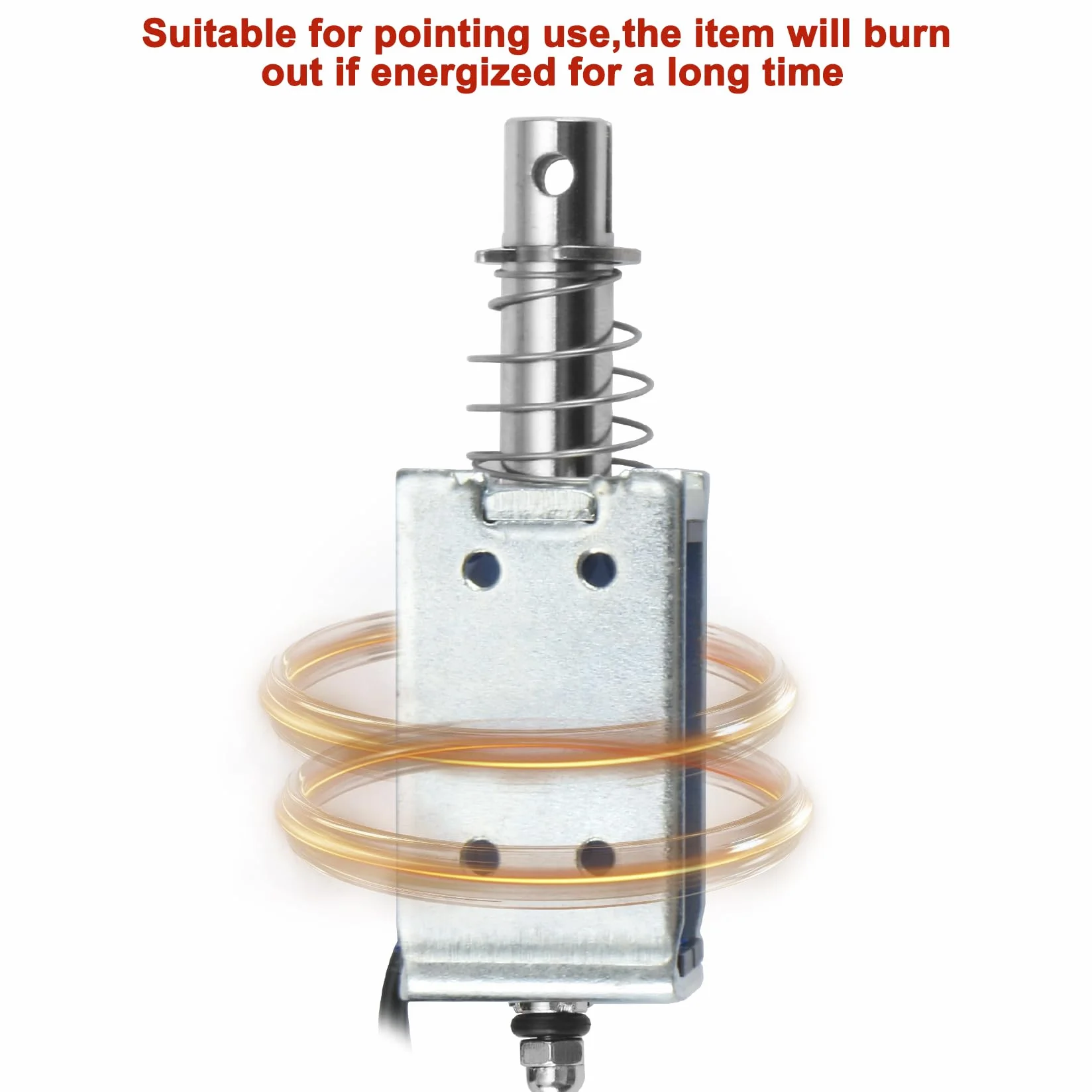 Hechen elektromagnes elektromagnetyczny, HS-0837B, DC24V 1.4A 15N, skok 10mm, zamek do drzwi z otwartą ramą typu Push Pull