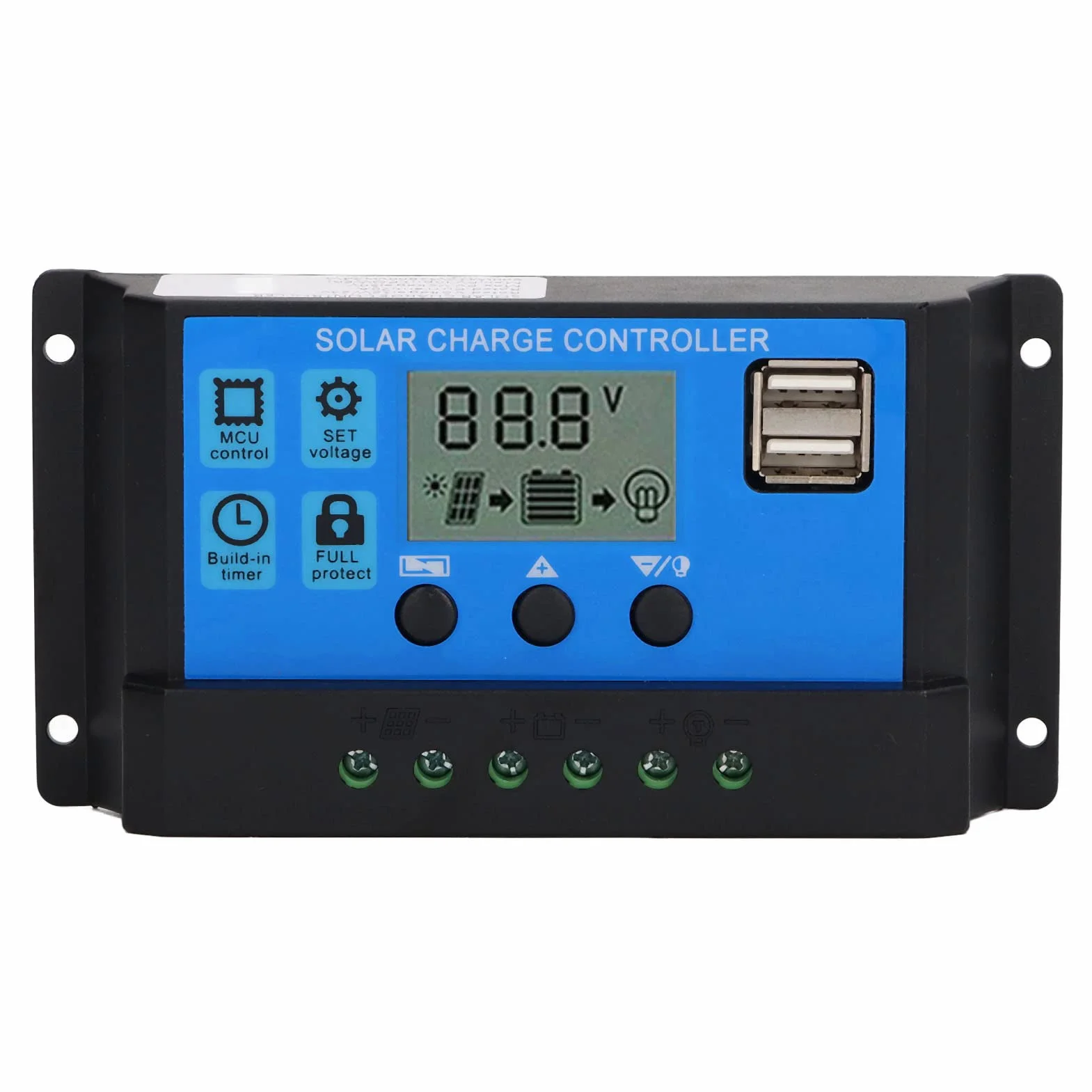 Ładowarka Słoneczna 12v 24v MPpt, Wyświetlacz LCD Pwm Regulator Fotowoltaiczny (100A)