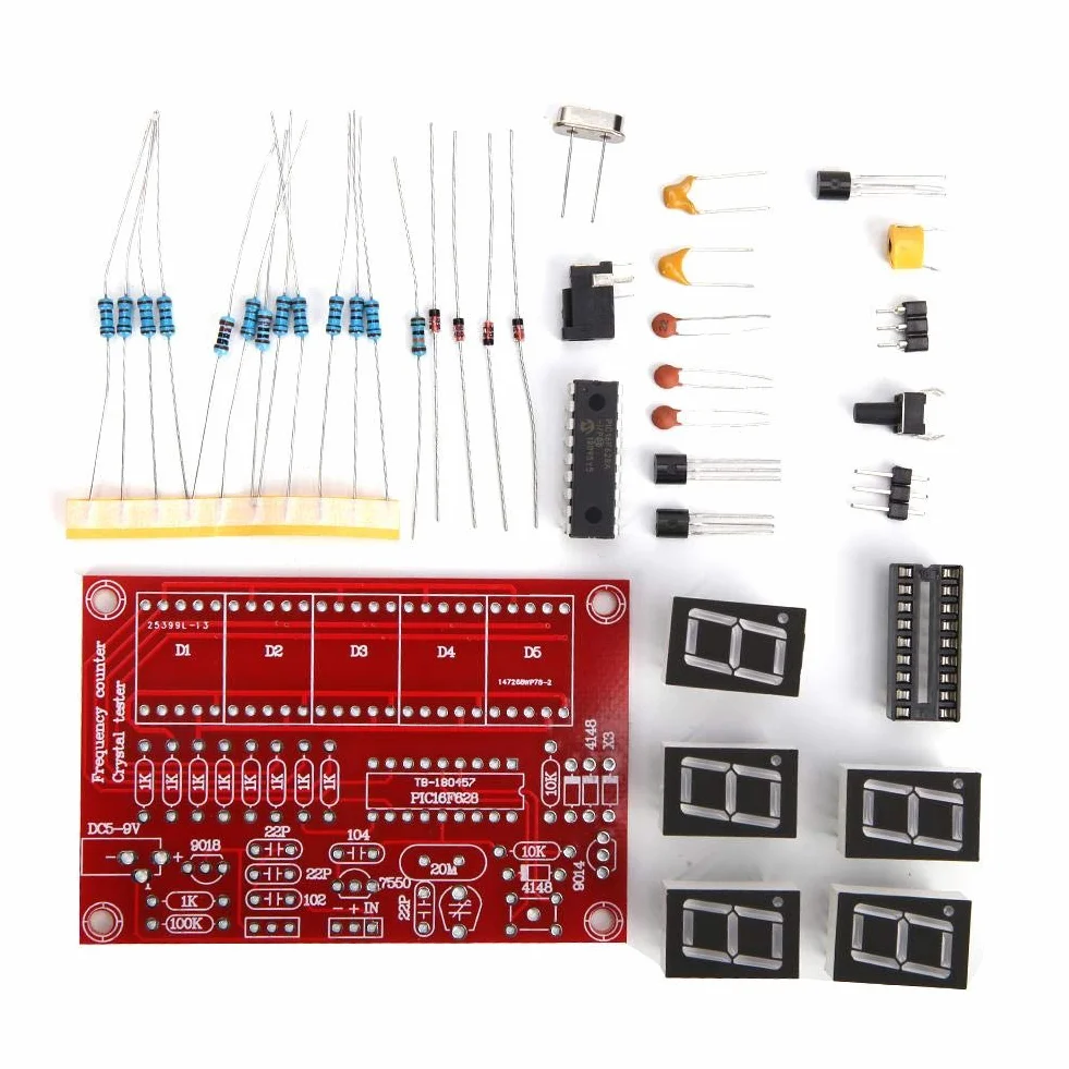 Zestaw wskaźników częstotliwości DIY 1 Hz-50 MHz kryształowy oscylator tester z 5-cyfrowym wyświetlaczem