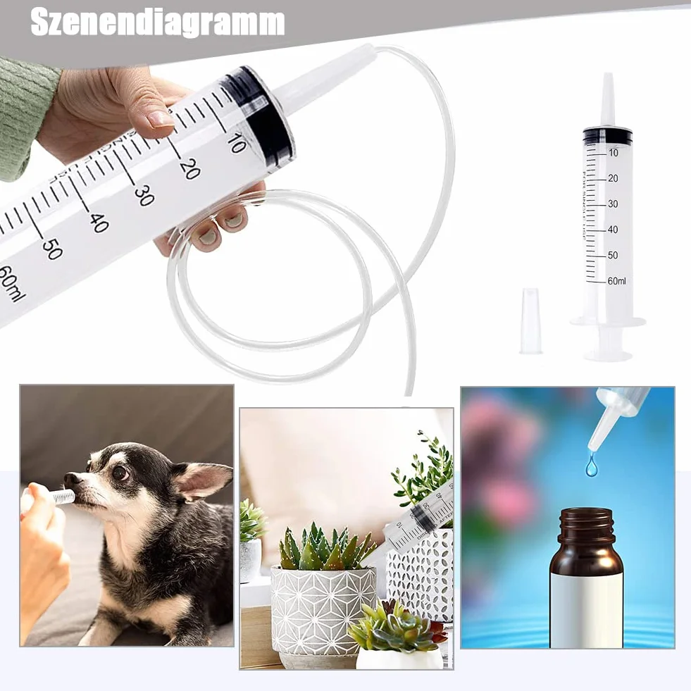ACONDE Zestaw 2 strzykawek z wężem, 200 ml, do laboratoriów naukowych