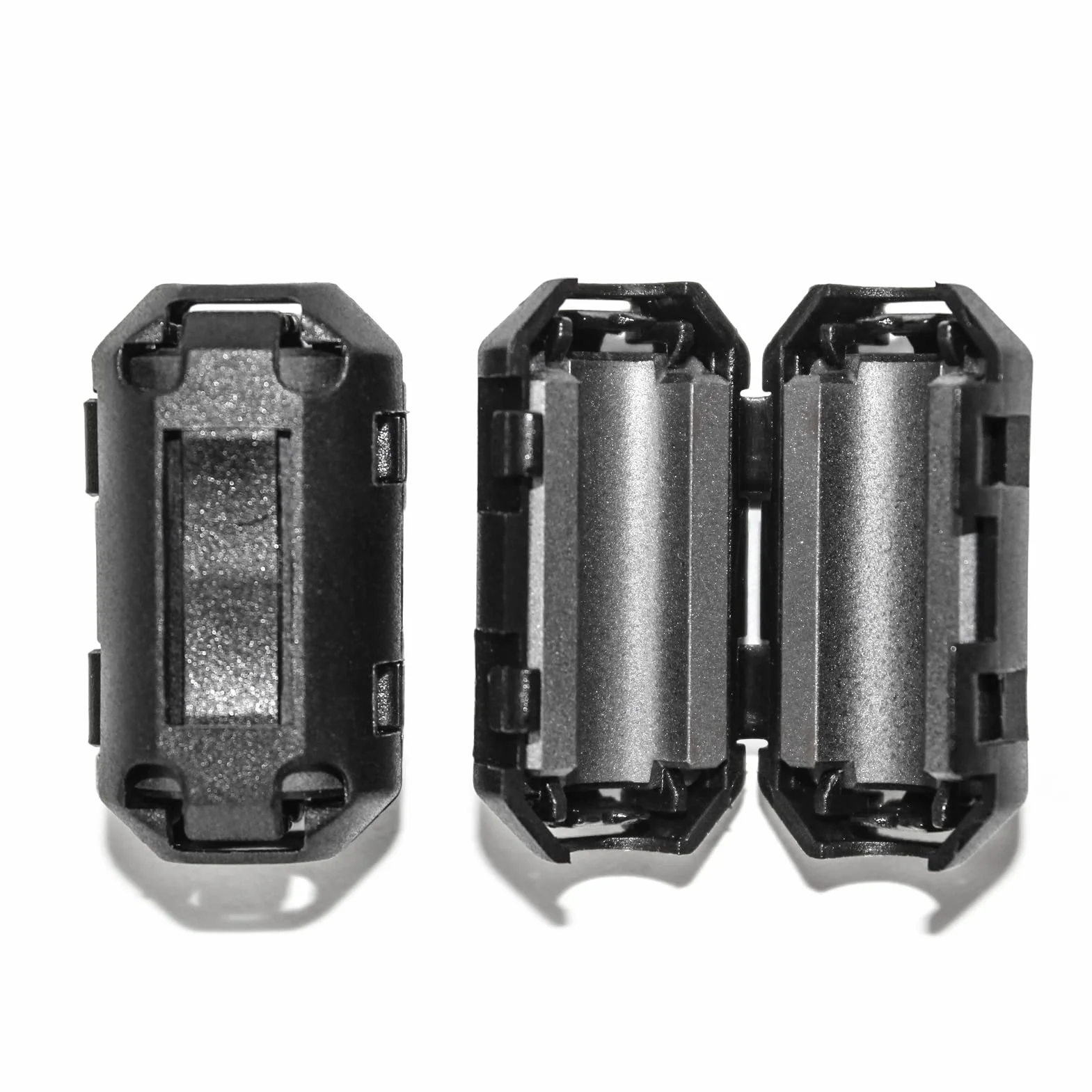 TOJOIN 10SZT Ferrite Bead Clip na Rdzeniu Ferrytowym Tłumik Zakłóceń RFI EMI Pierścienie Ferrytowe Klips Kablowy do Telefonu, Telewizora, głośnika, Radia USB, Sprzętu Audio Średnica Wewnętrzna 9 mm Czarny