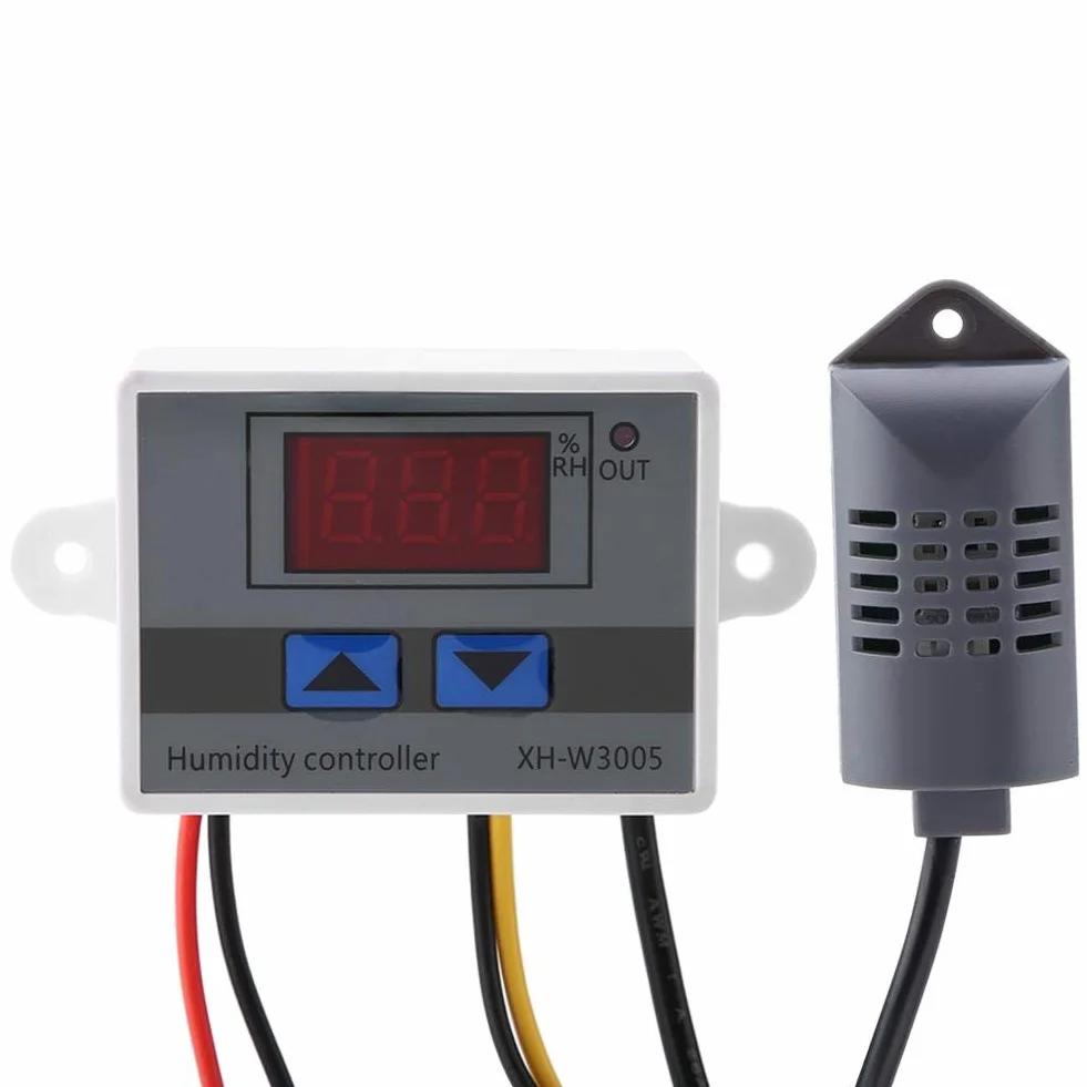 Cyfrowy przełącznik higrometru, kontroler XH-W3005, miernik temperatury, wilgotności, czujnik wilgotności 0~99% RH 12 V / 24 V / 220 V (220 V)