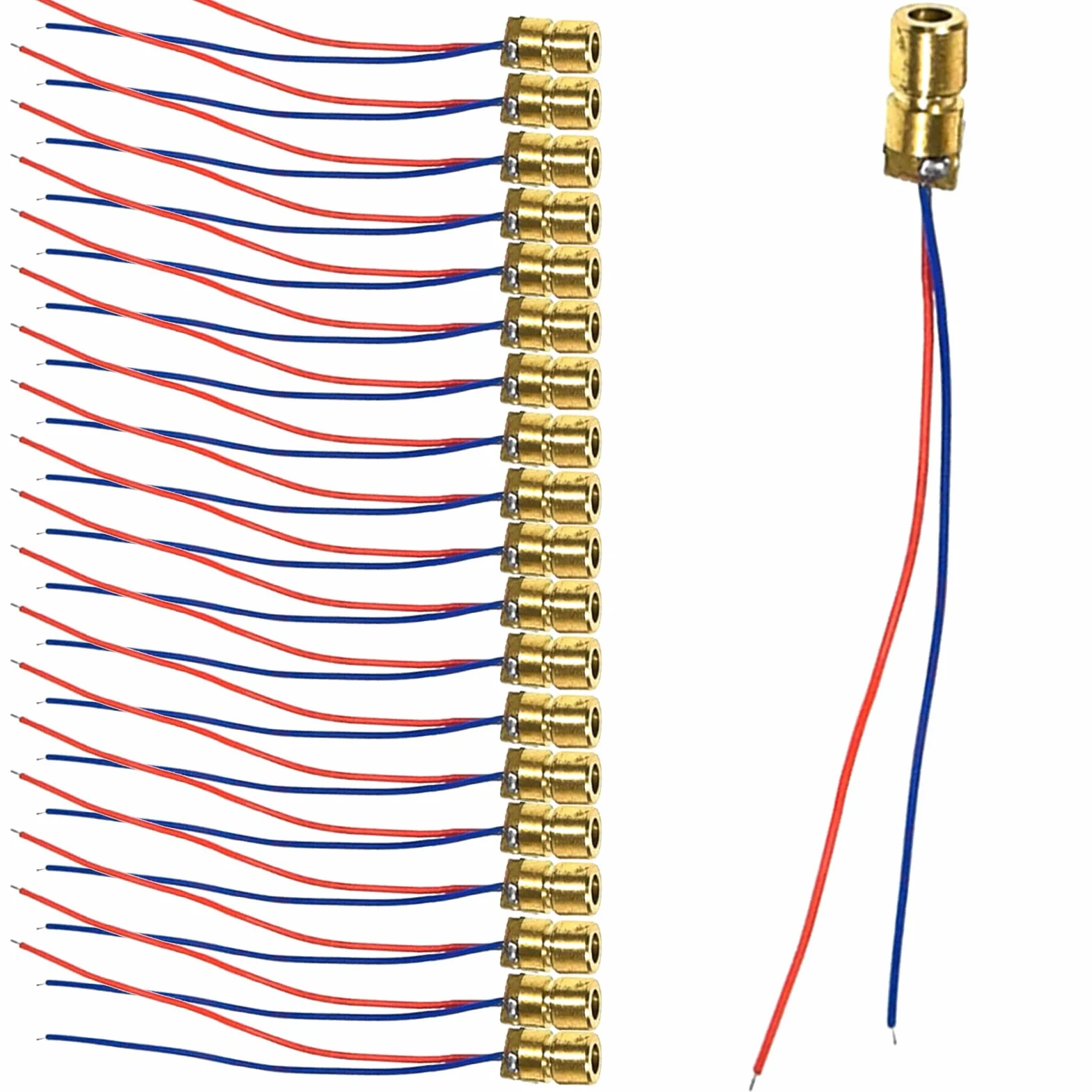 GERUI Moduł laserowy dioda laserowa 3V 5V 650 nm 6 mm 10 szt.