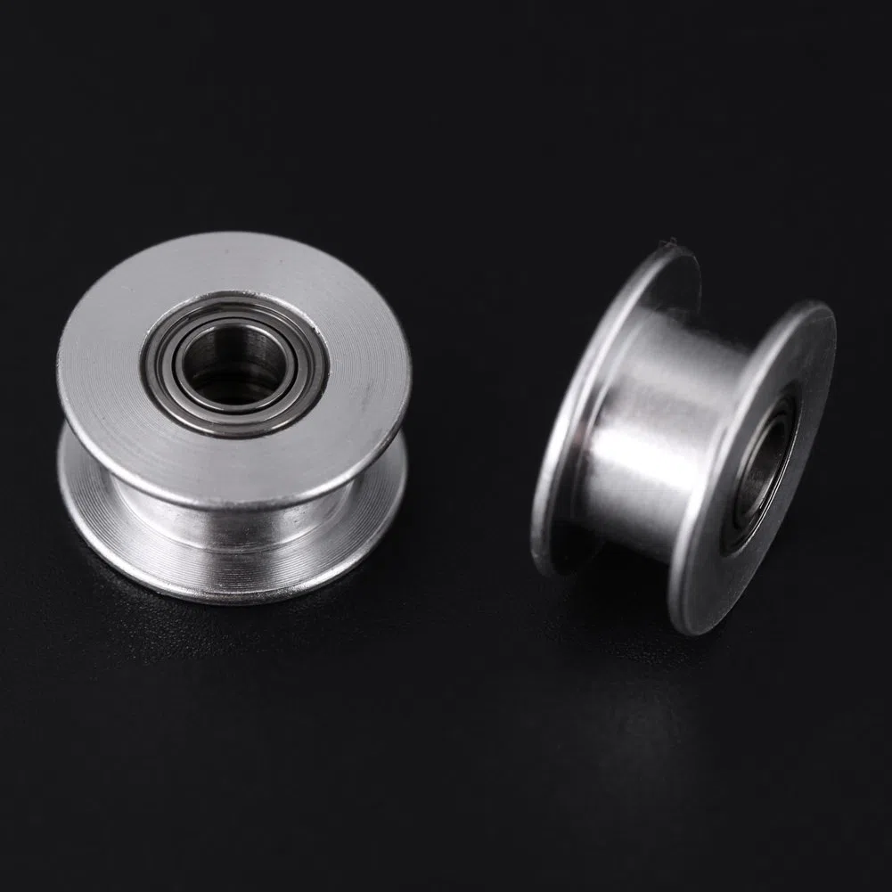 Zahnriemenscheibe, hochwertiges Aluminium glatt 2GT 6mm / 10mm breiter Riemenscheibenriemen 16T / 20T 3mm / 5mm Bohrung 3D-Drucker Accessary 5pcs / Set(W6mm, 20T, Bore 5, Toothless)