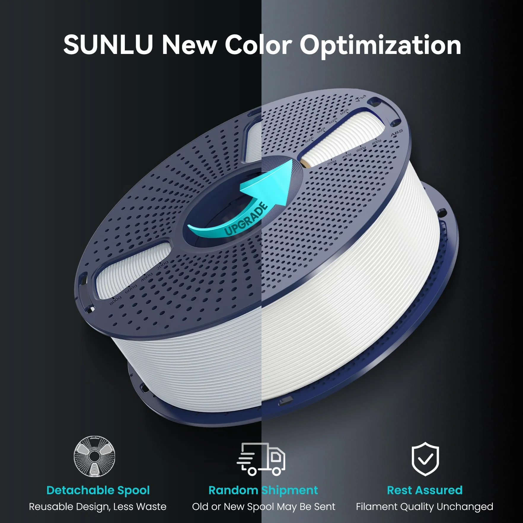 SUNLU ABS Filament 1,75 mm, wysoce odporny na ciepło filament do drukarek 3D, zapewniający niezawodne i funkcjonalne drukowanie 3D, o wysokiej wytrzymałości abs filament, szpula 1kg, Oliwkowo Zielony