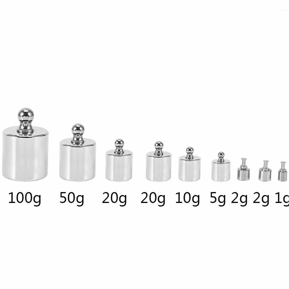 17 sztuk 10 mg - 100 g kalibracja wagi gram stali, klasa M2 dokładność +/-0,003 g do cyfrowej kieszeni, biżuterii, wagi, laboratorium, uniwersytetu, ciężarków