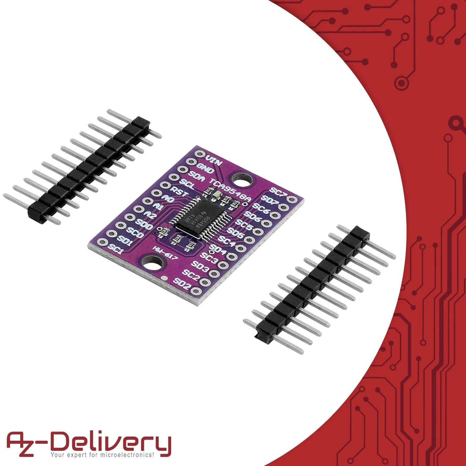 AZDelivery PCA9548A I2C 8-kanałowy multiplekser kompatybilny z Arduino