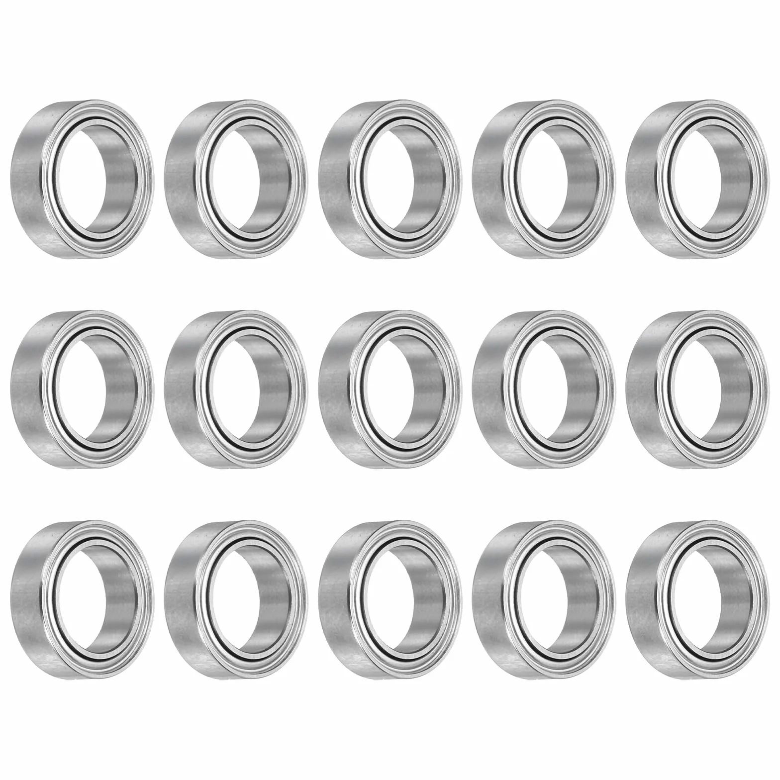 QUARKZMAN 15 szt. MR128ZZ 8x12x3.5mm stal chromowana łożyska kulkowe precyzyjne podwójne ekranowanie łożyska klasy P6 (ABEC 3)