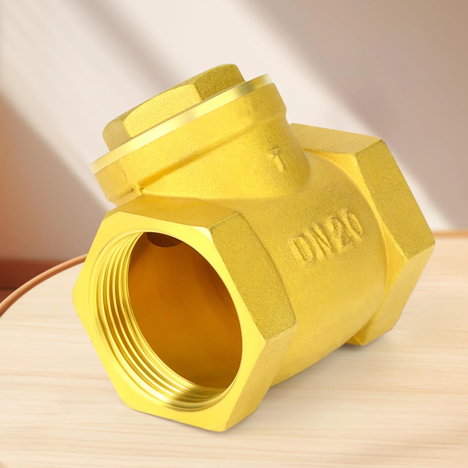 1 szt. mosiężny zawór zwrotny, żeński zawór zwrotny 3/10.2 cm BSP, armatura hydrauliczna, aby zapobiec średniemu przepływowi zwrotnemu dla oleju, wody, gazu, powietrza