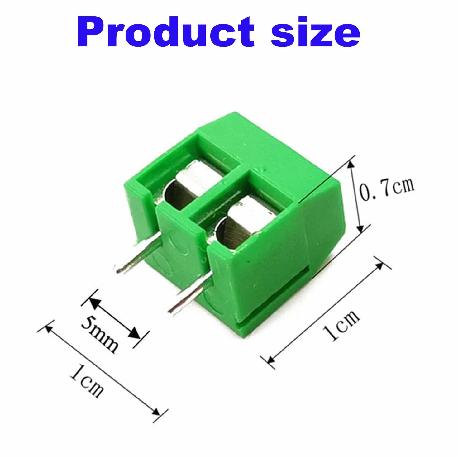 RUNCCI-YUN 100PCS300V10A 5mm Pitch PCB Mount Screw Terminal Block