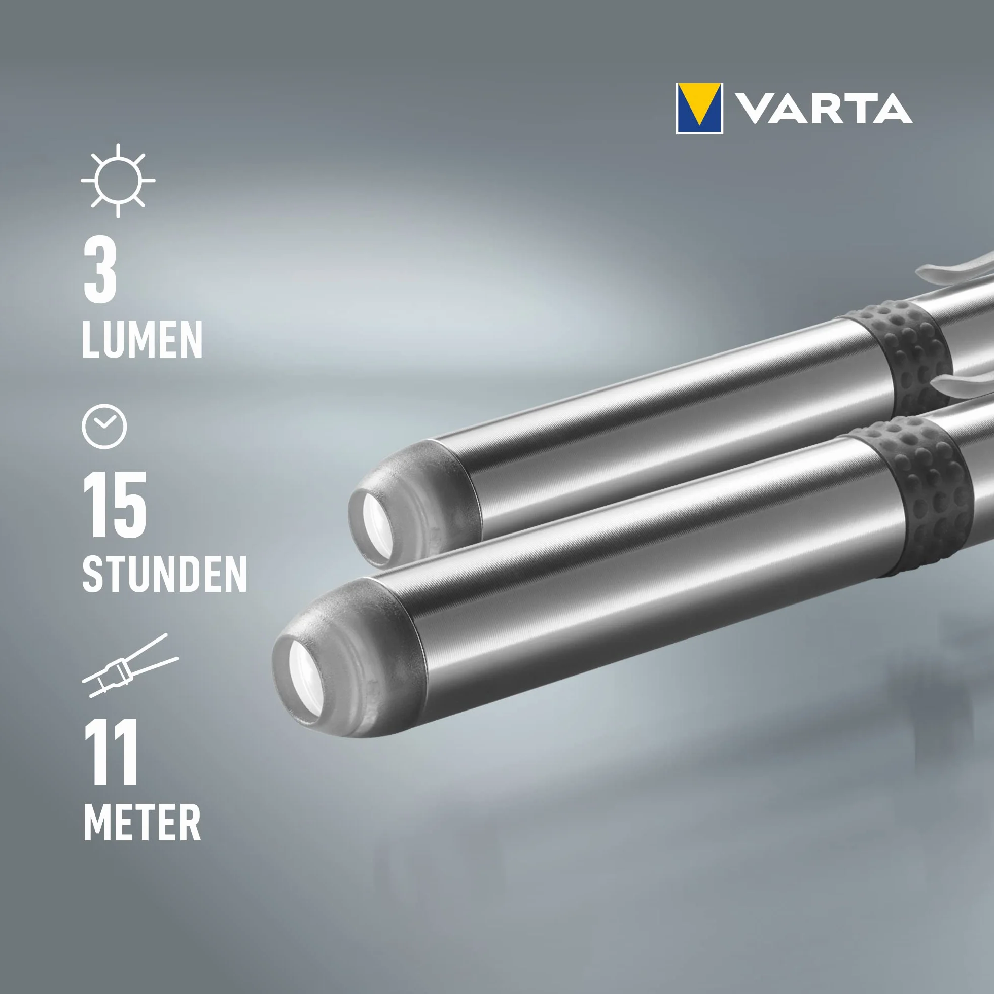 VARTA Lampa diagnostyczna LED dwupak, Pen Light, bateria AAA