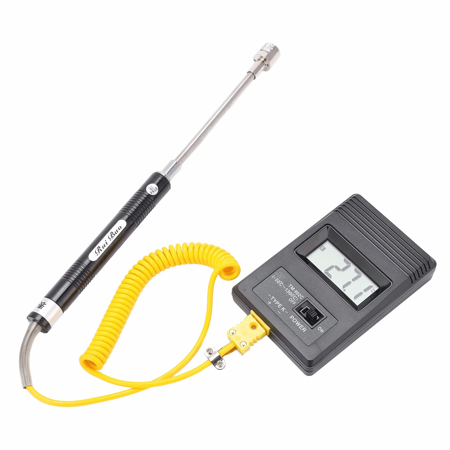 Termoelement typu K, Tm-902c -50 ~ 500℃, cyfrowy termometr do przemysłu, termoelement, czujnik temperatury, miernik temperatury, ze standardową wtyczką K