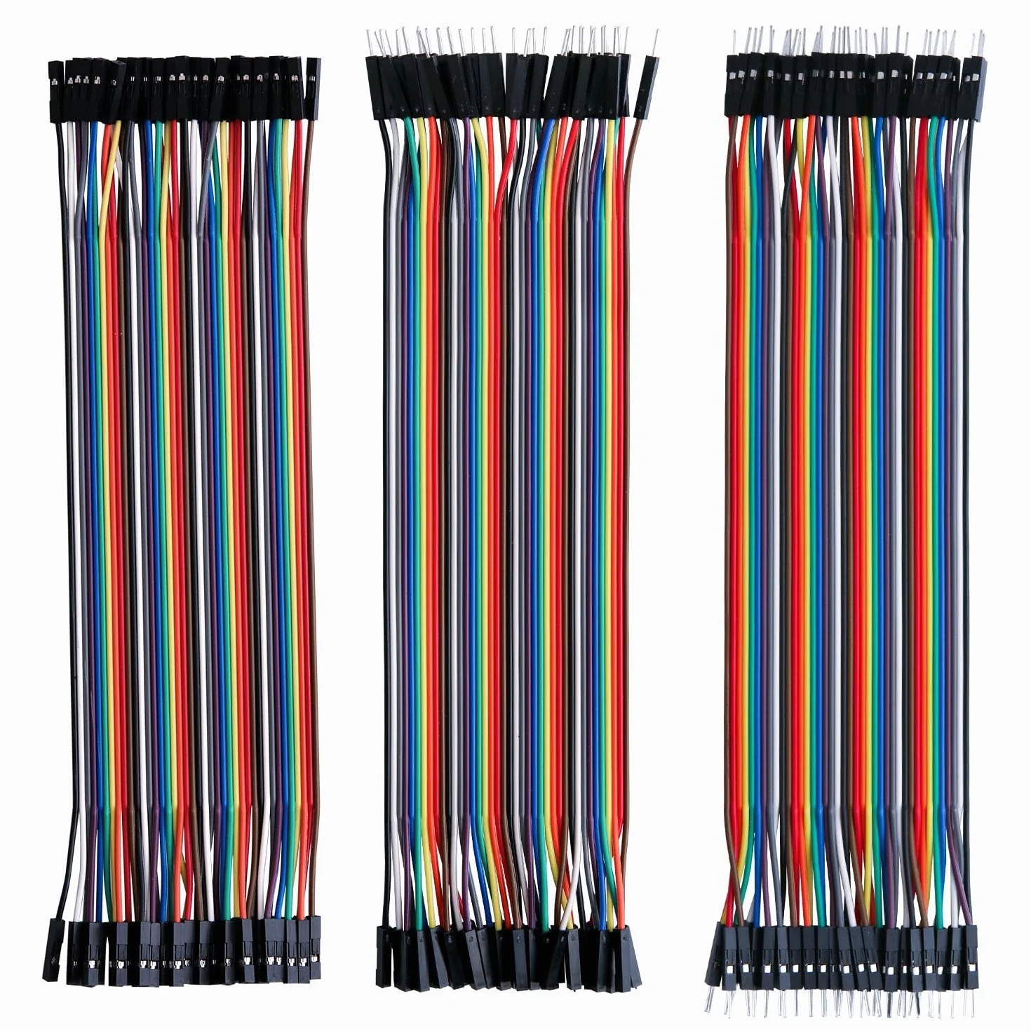 ELEGOO Zworka kablowa 28 AWG Mostki Przewodowe 40 x 20 cm Zestaw 3 szt. dla Arduino Raspberry Pi