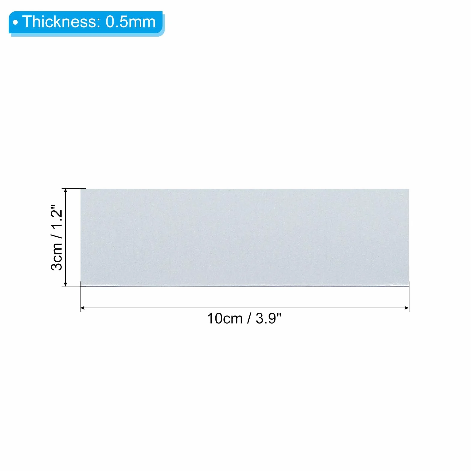 PATIKIL 5 sztuk ocynkowanych blach stalowych 10 x 3 cm 0,5 mm do uszczelniania dachu