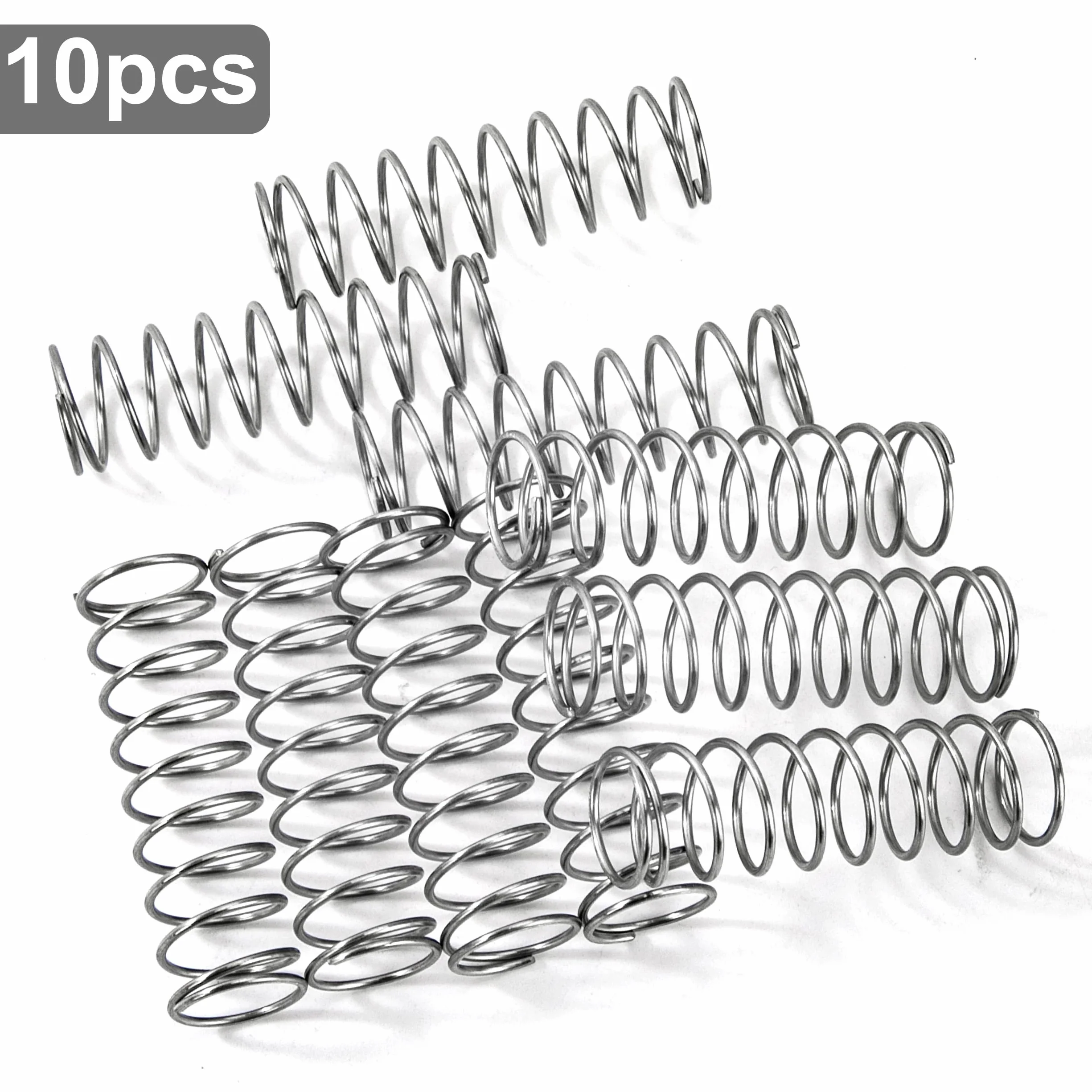 Sprężyny ściskające 40 mm sprężyna ze stali nierdzewnej 304 średnica drutu 0,9 mm średnica zewnętrzna 10 mm siła sprężyny 0,9 kg 10 sztuk