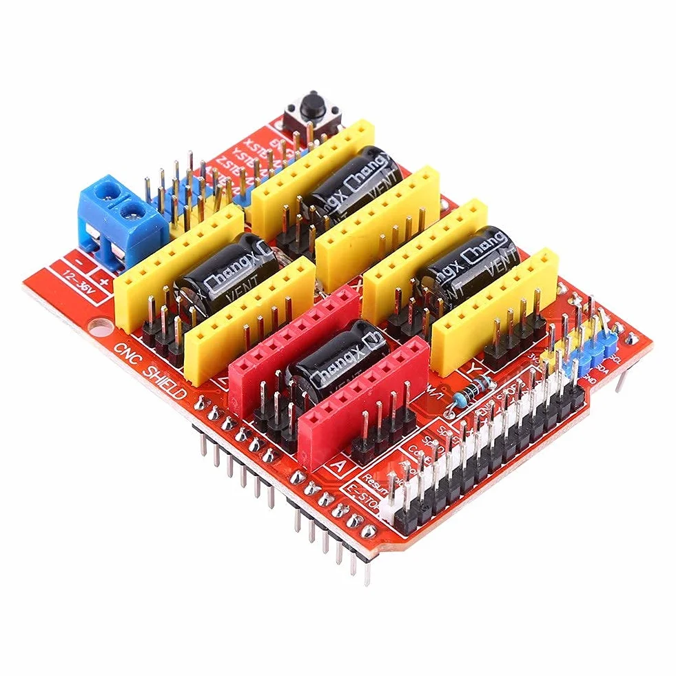 Płytka rozszerzająca tarcza CNC + 4 szt.A4988 radiator sterownik silnika krokowego z radiatorami do grawerowania drukarki 3D opakowanie wielokrotnego użytku socialme-eu