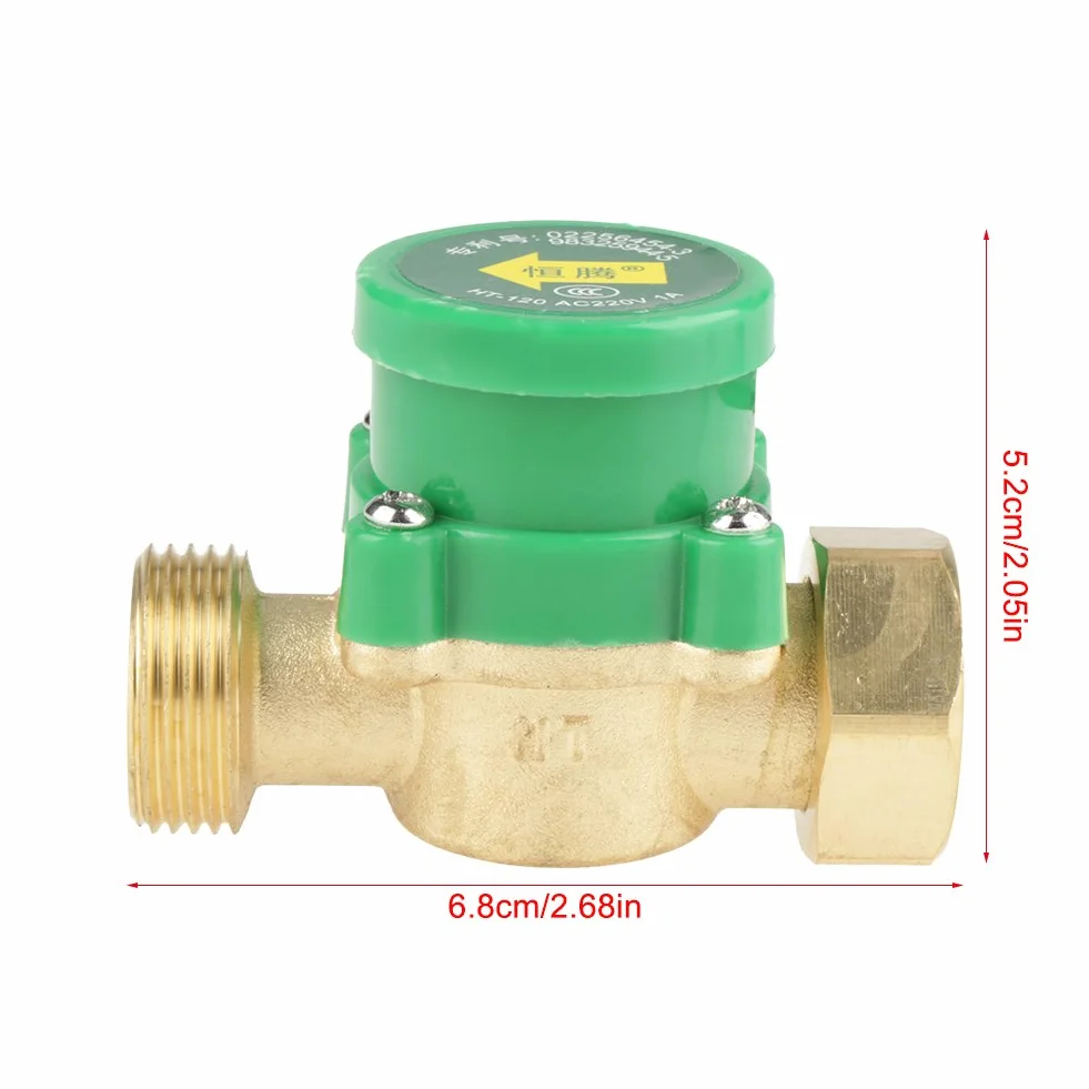 1 szt. HT-120 AC220V 1A G3/4"-3/4" Przełącznik czujnika przepływu pompy wodnej do zwiększania ciśnienia wody i obiegu ciepłej wody