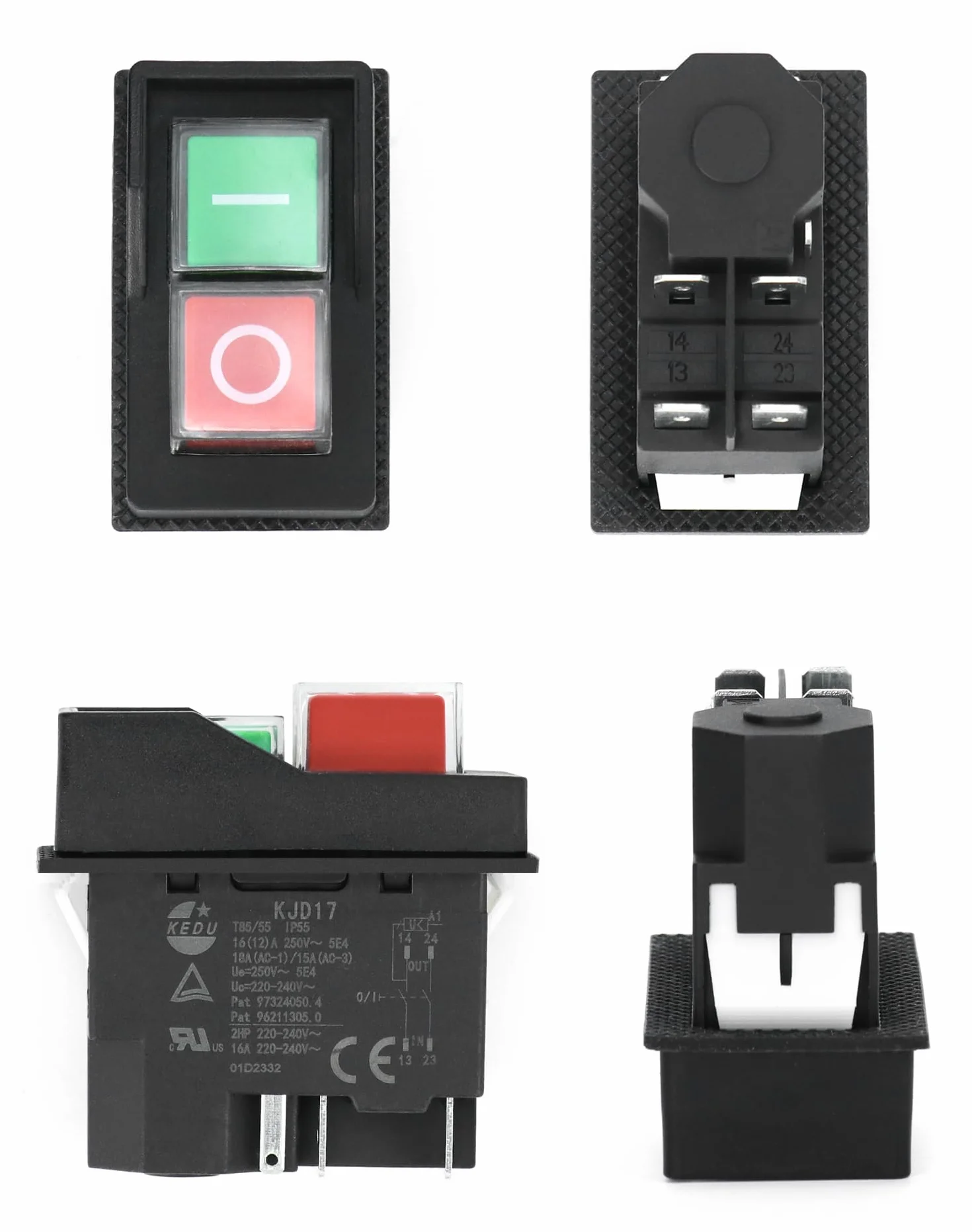 QWORK KJD17 Przełącznik elektromagnetyczny AC250V 16A