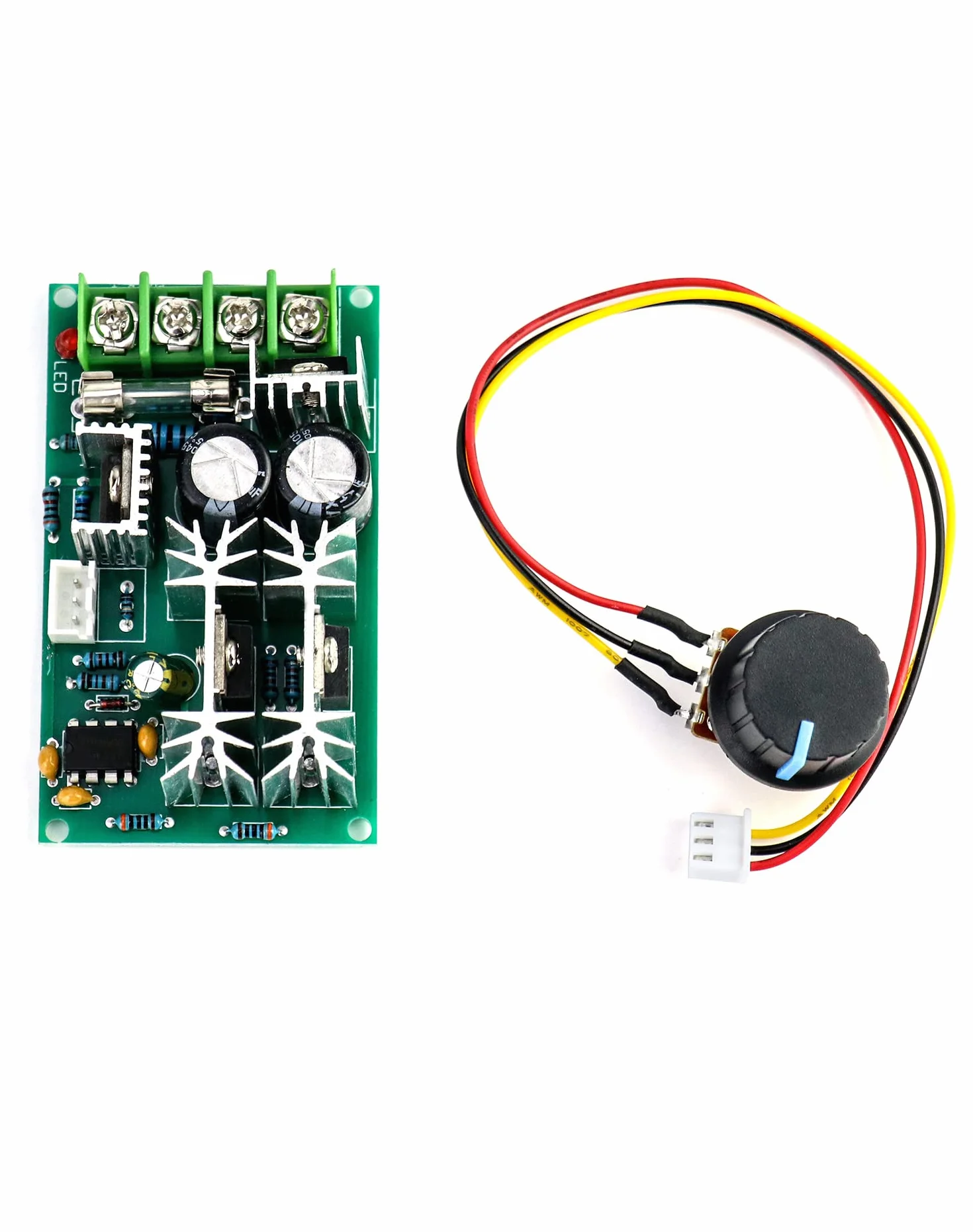 QWORK PWM regulator prędkości silnika DC 12V 24V 36V 48V 20A moduł napędowy