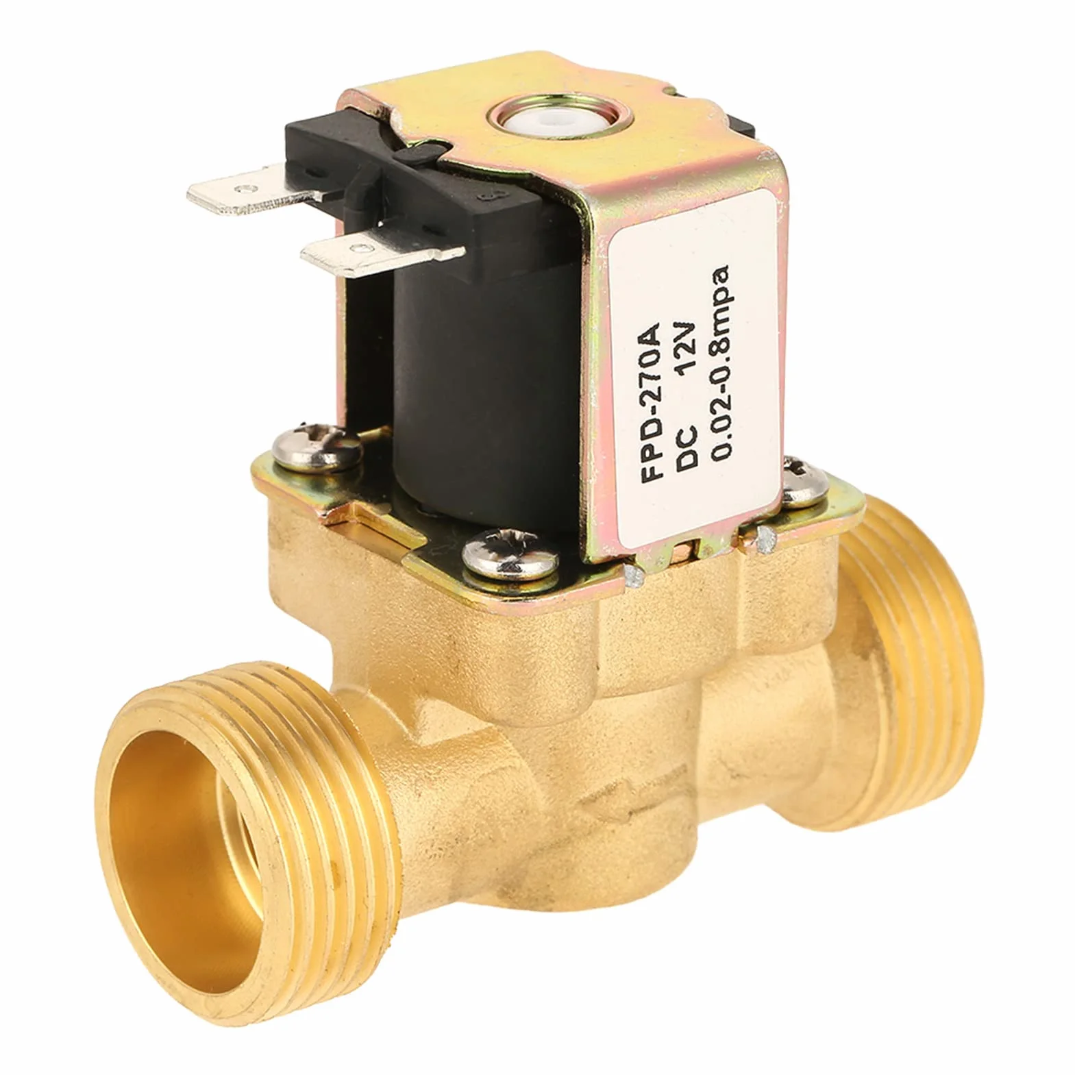 DC12V G3/4 Ventil Normal geschlossen Messing Elektrisch Magnetventil für Wasser