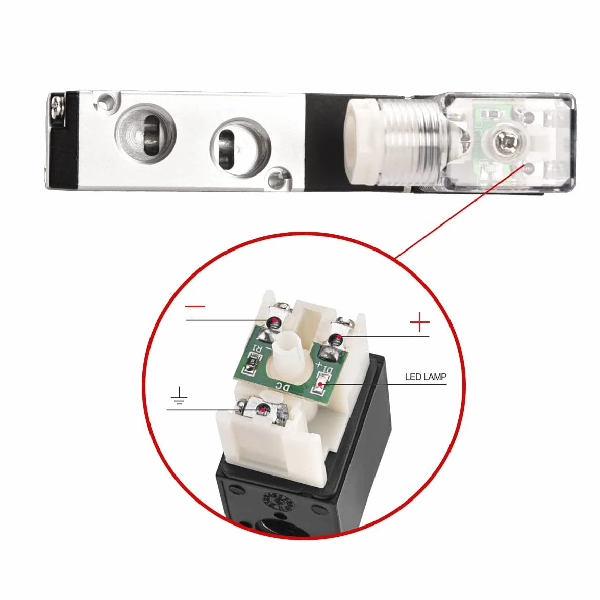 Heschen elektryczny zawór elektromagnetyczny 4V210-08 DC 24 V PT 1/4 5-drożny 2 pozycje