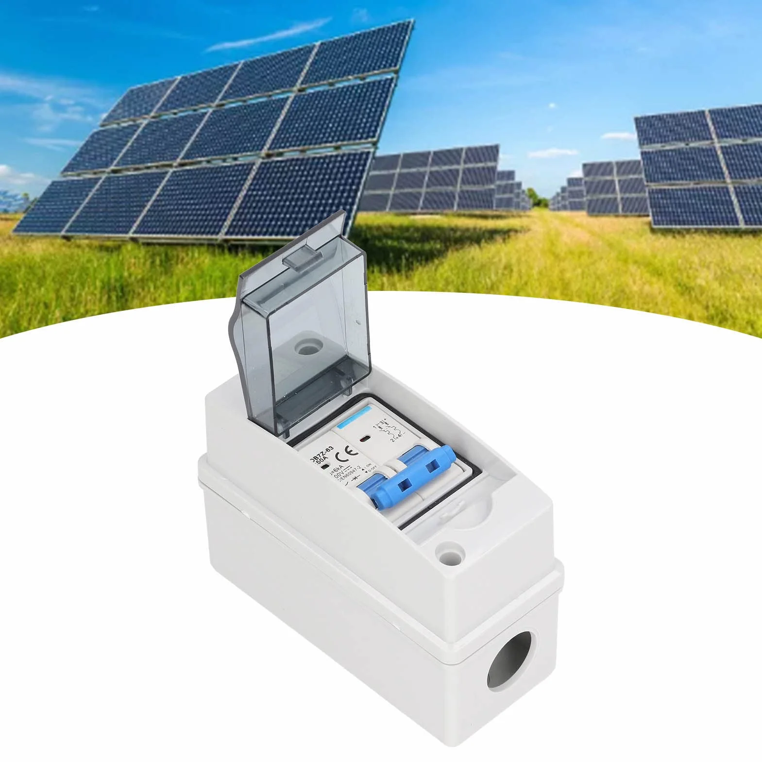 Rozłącznik Solarny, IP65 BOB7Z-63 50A 1000 V DC Przerywacz, Rozłącznik DC do Domu RV, dla Systemu Fotowoltaicznego Solarny System Off-grid System Wytwarzania Energii Słonecznej