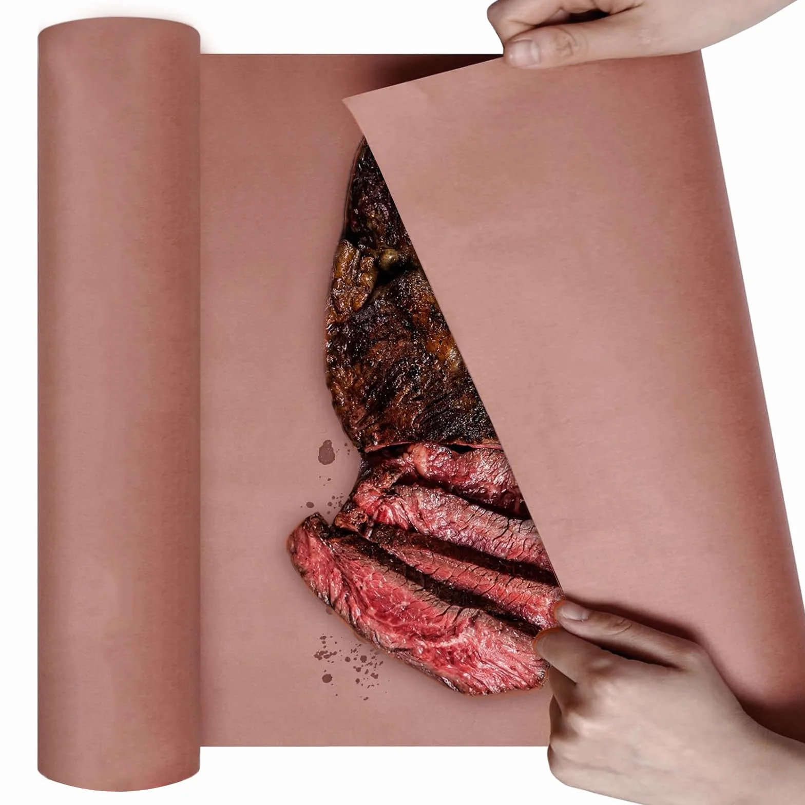 Butcher Paper, różowy papier typu kraftowego, 30 cm × 30 m, oryginalny papier rzeźniczy, papier rzeźniczy, rolka papieru rzeźnikowego, papier butcher do wędzenia, mięsa rybnego, grilla