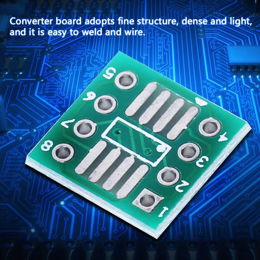 100 sztuk moduł adaptera konwertera płyta adaptera moduł konwertera lekkie akcesoria elektroniczne SOP8 SSOP8 do DIP8 TSSOP8 DIP SMD do Inline