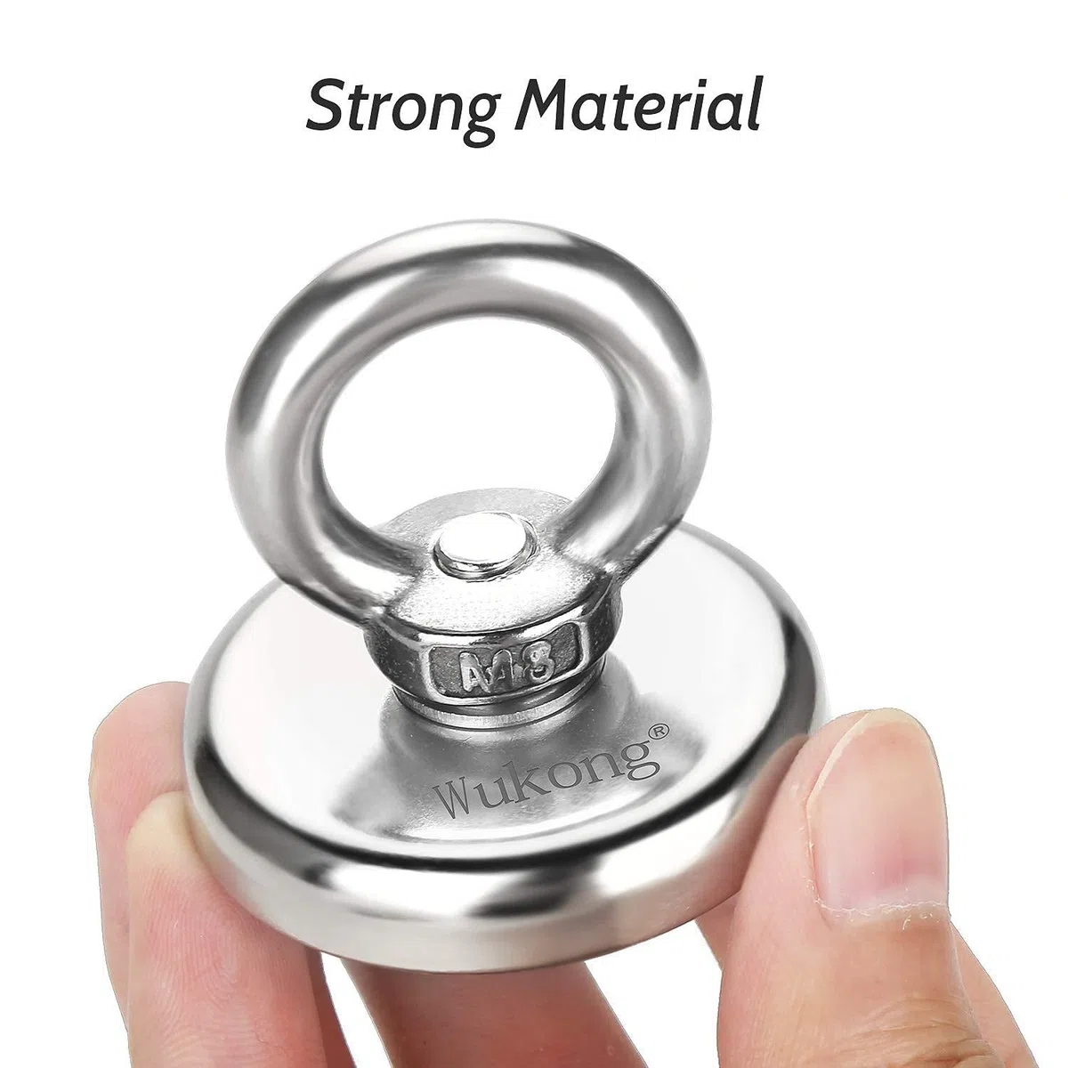 Wukong Magnes do łowienia ryb 80 kg, bardzo silne magnesy, 48 mm, duży magnes neodymowy do wędkarstwa magnetycznego, nauki, przemysłu i ratownictwa