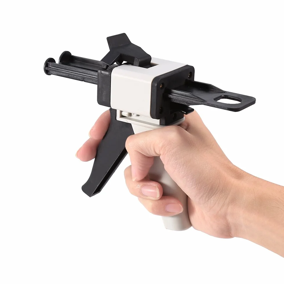 Pistolet Dozujący, Wkład Dozujący 50 Ml, Dozownik do Mieszania, Pistolet do Uszczelniania, Uniwersalny do Wycisków Dentystycznych (1:1, 2:1)