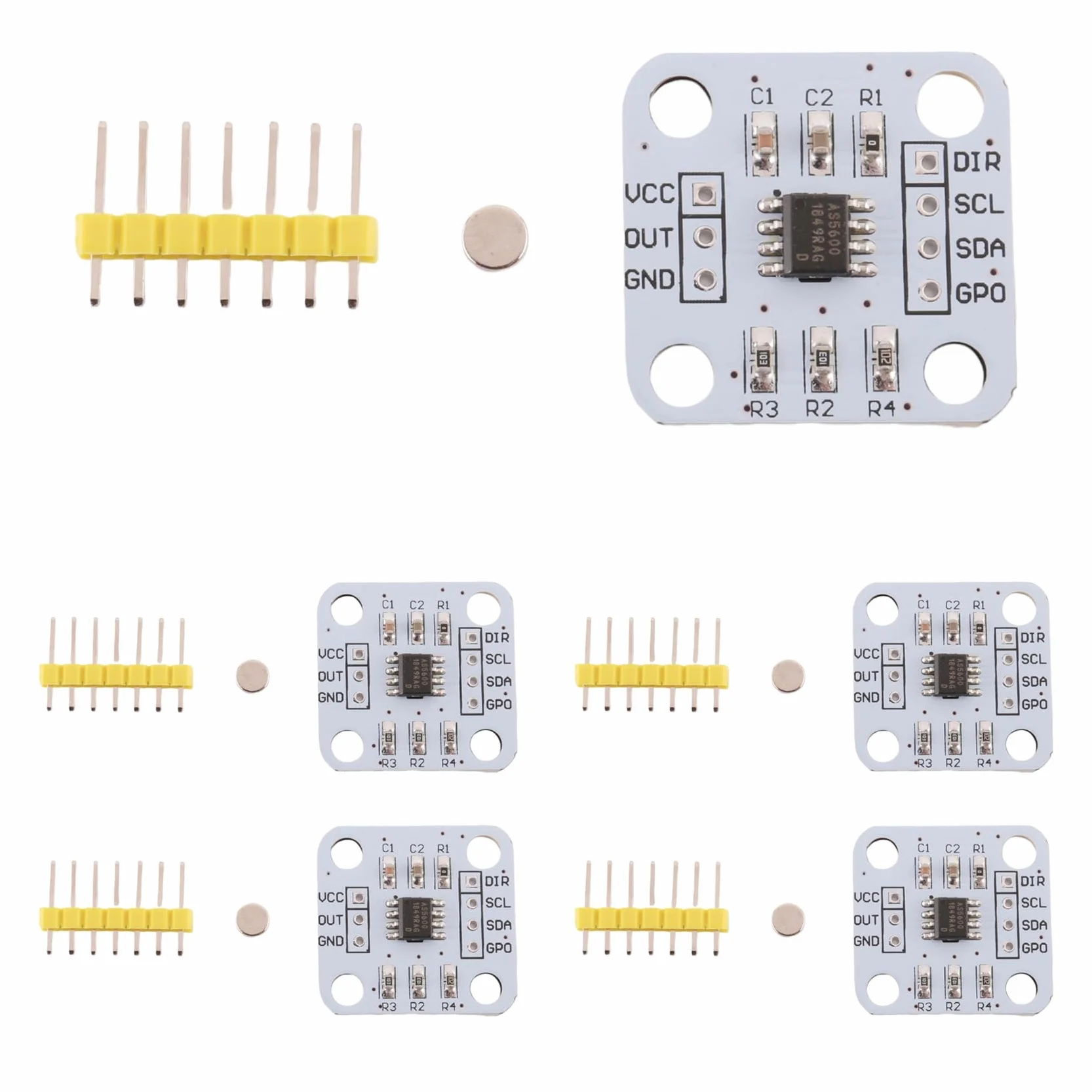 AS5600 Magnetic Encoder 12Bit High Precision Angle Measurement Sensor Module