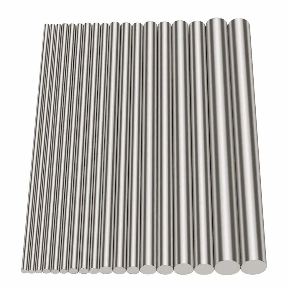 Glarks 18 Stück Edelstahl Solid Rund Gerade, Runde Stange, Rod Drehbank Lager Sortiert für DIY Craft Werkzeug, Durchmesser 2,5-8mm Länge 100mm