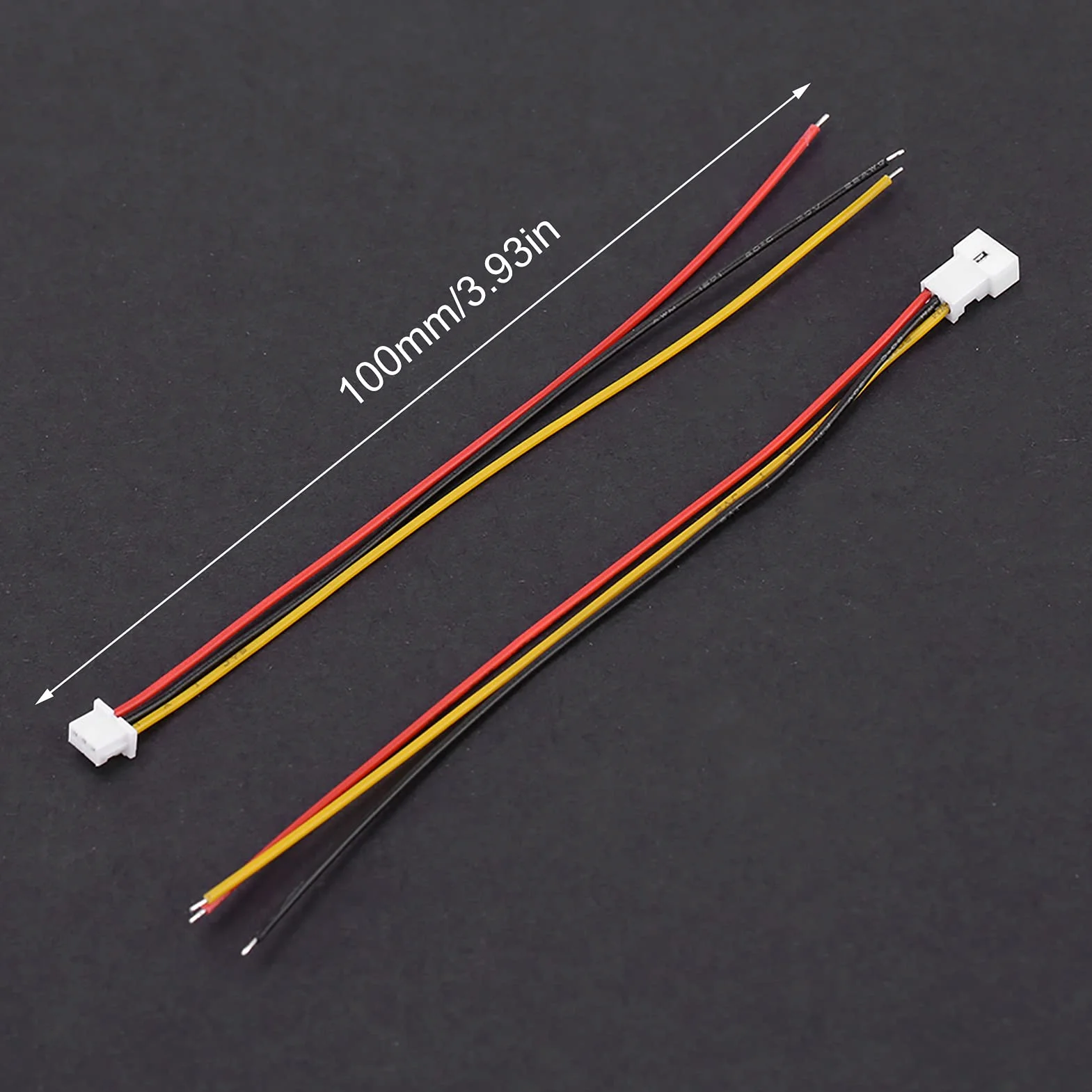 20 Szt. 1,25 MM JST 2 Pin lub 3 Pin Męski i żeński Wtyk Złącza z Kablami 100mm, Przewód łączący Złącze Kątowe JST(3Pinowy zestaw męski i żeński)