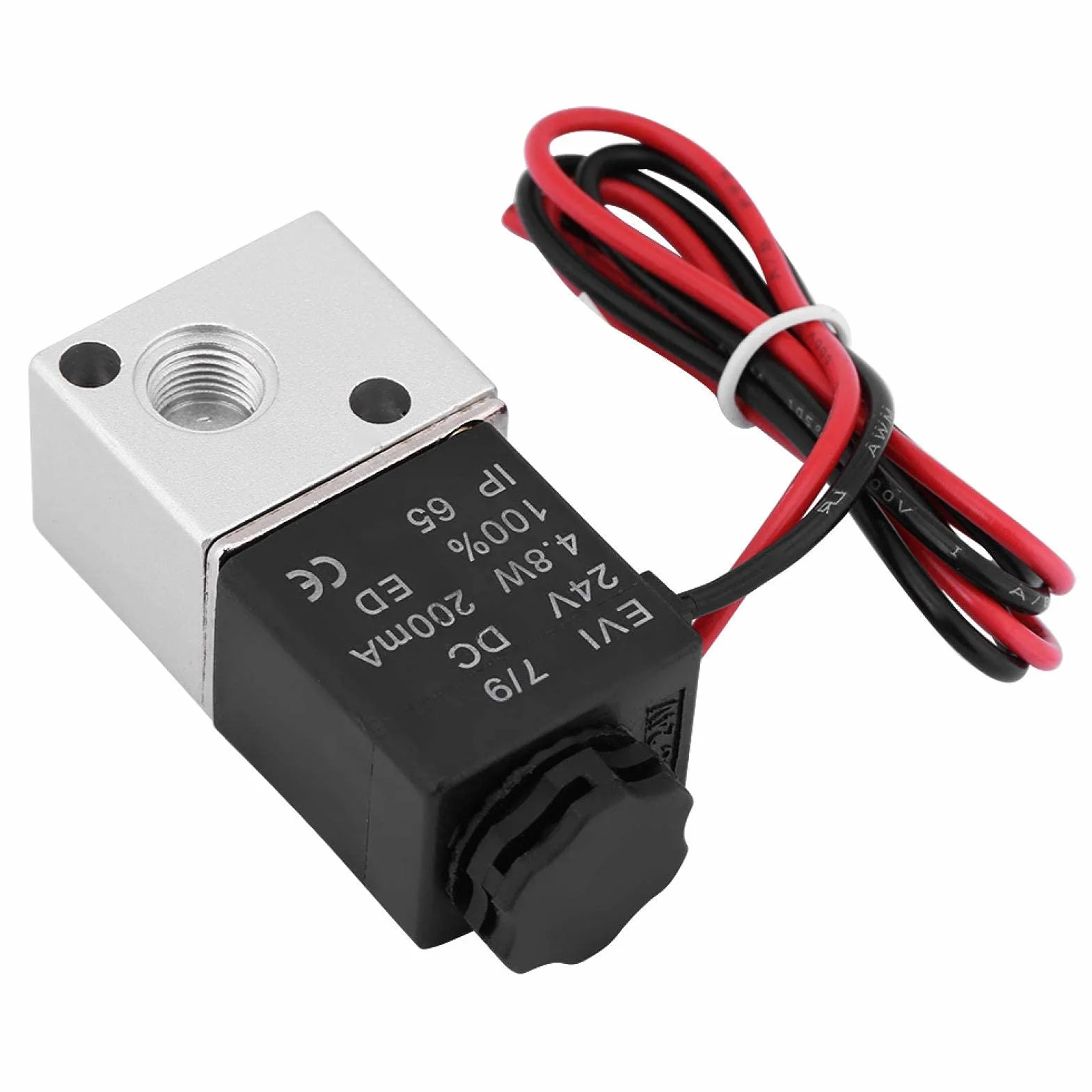 Elektrozawór powietrza 3V1-06 DC24V 1/8" 3-drożny 2-pozycyjny BSP normalnie zamknięty