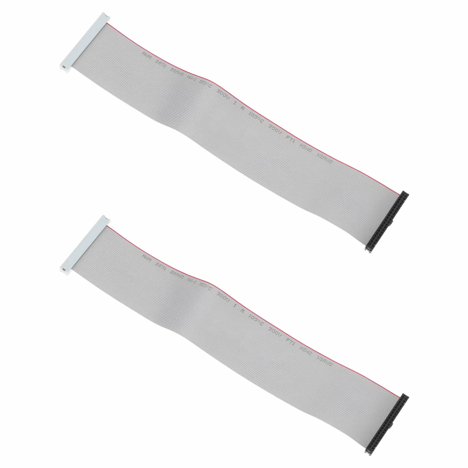 EMSea 2 x 40-pinowy męski na żeński przedłużacz IDE płaski kabel taśmowy 30 cm do adaptera HDD 3,5 cala